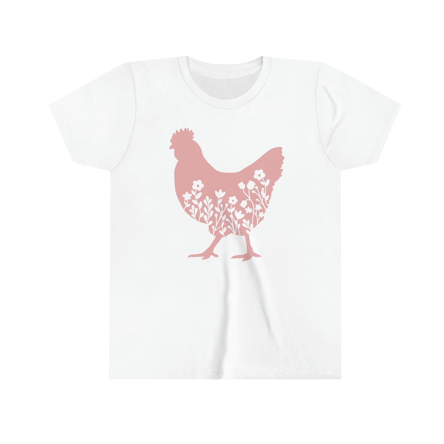Floral Chicken Youth Short Sleeve Tee