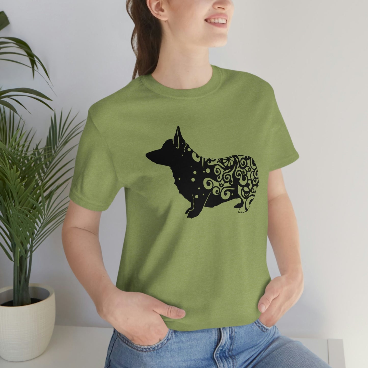 Corgi Mandala Unisex Jersey Short Sleeve Tee