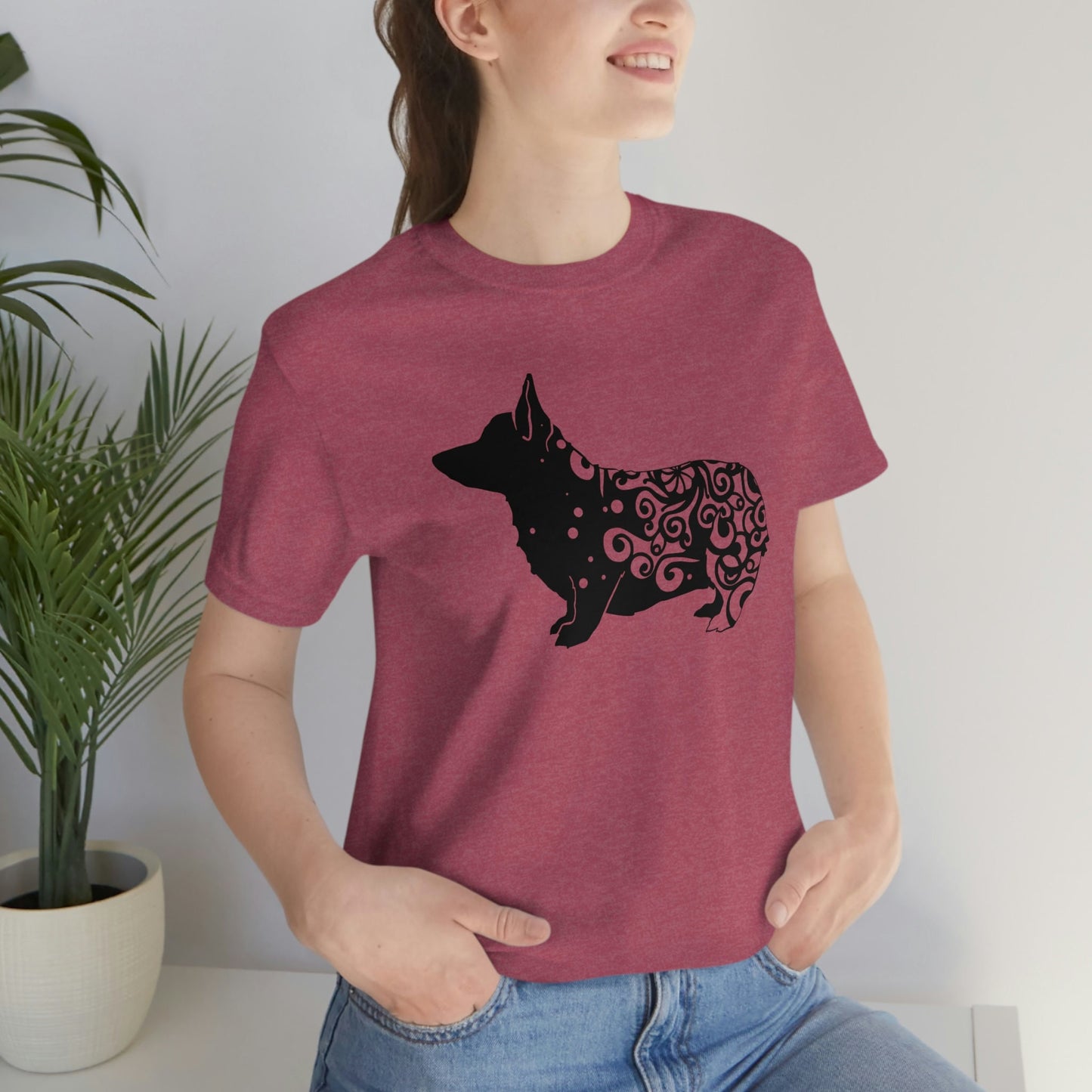 Corgi Mandala Unisex Jersey Short Sleeve Tee