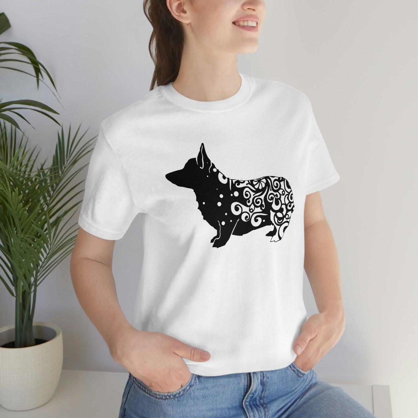 Corgi Mandala Unisex Jersey Short Sleeve Tee