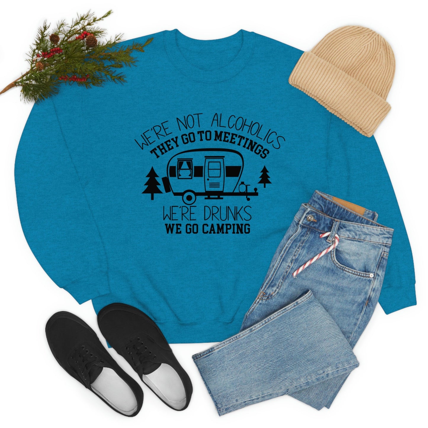 We go Camping Unisex Heavy Blend Crewneck Sweatshirt