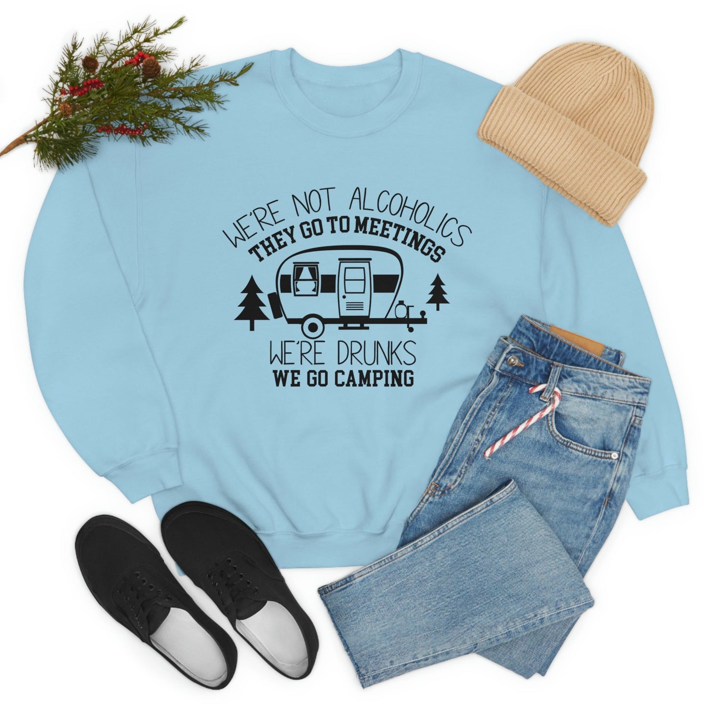 We go Camping Unisex Heavy Blend Crewneck Sweatshirt