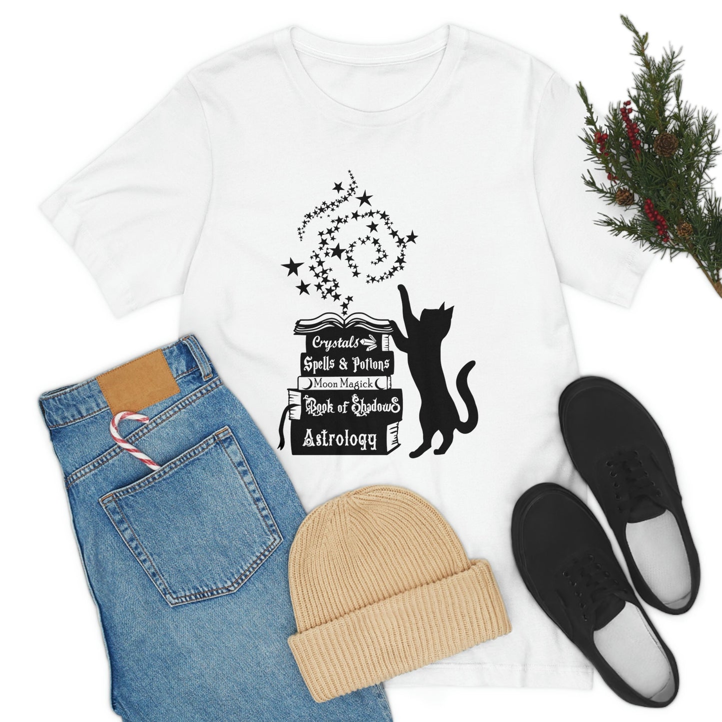 Hocus Pocus Pile of Spell Books Unisex Jersey Short Sleeve Tee