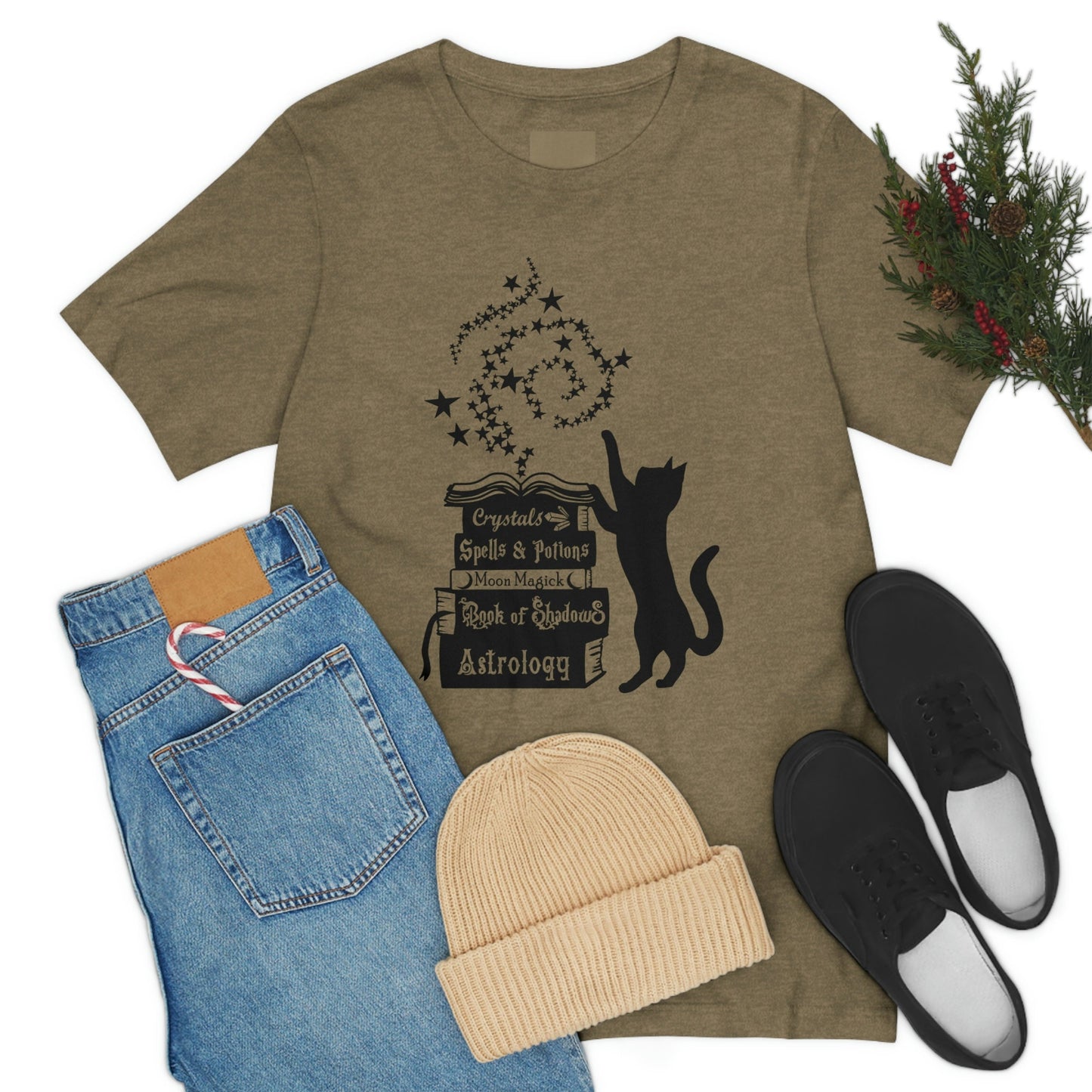 Hocus Pocus Pile of Spell Books Unisex Jersey Short Sleeve Tee