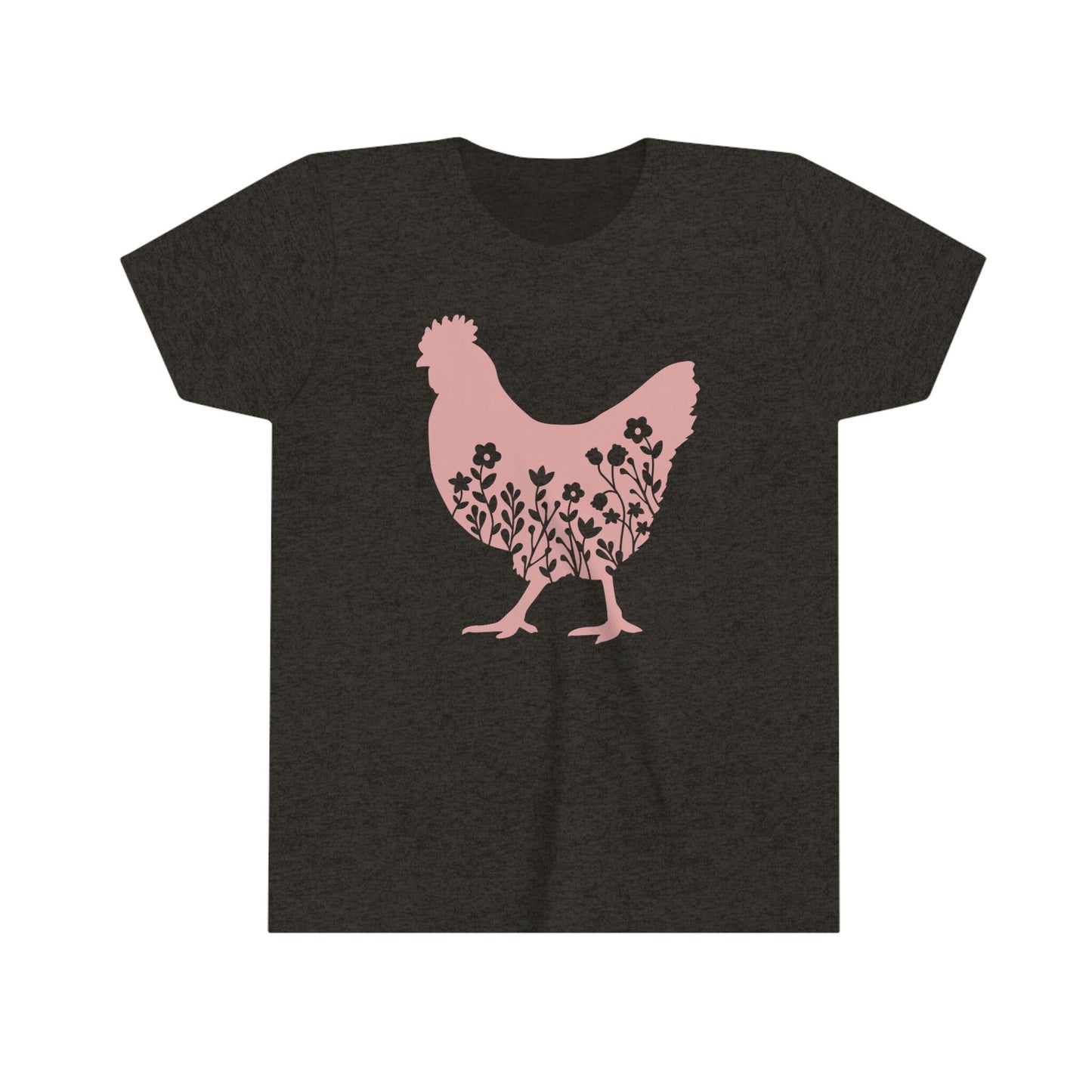 Floral Chicken Youth Short Sleeve Tee