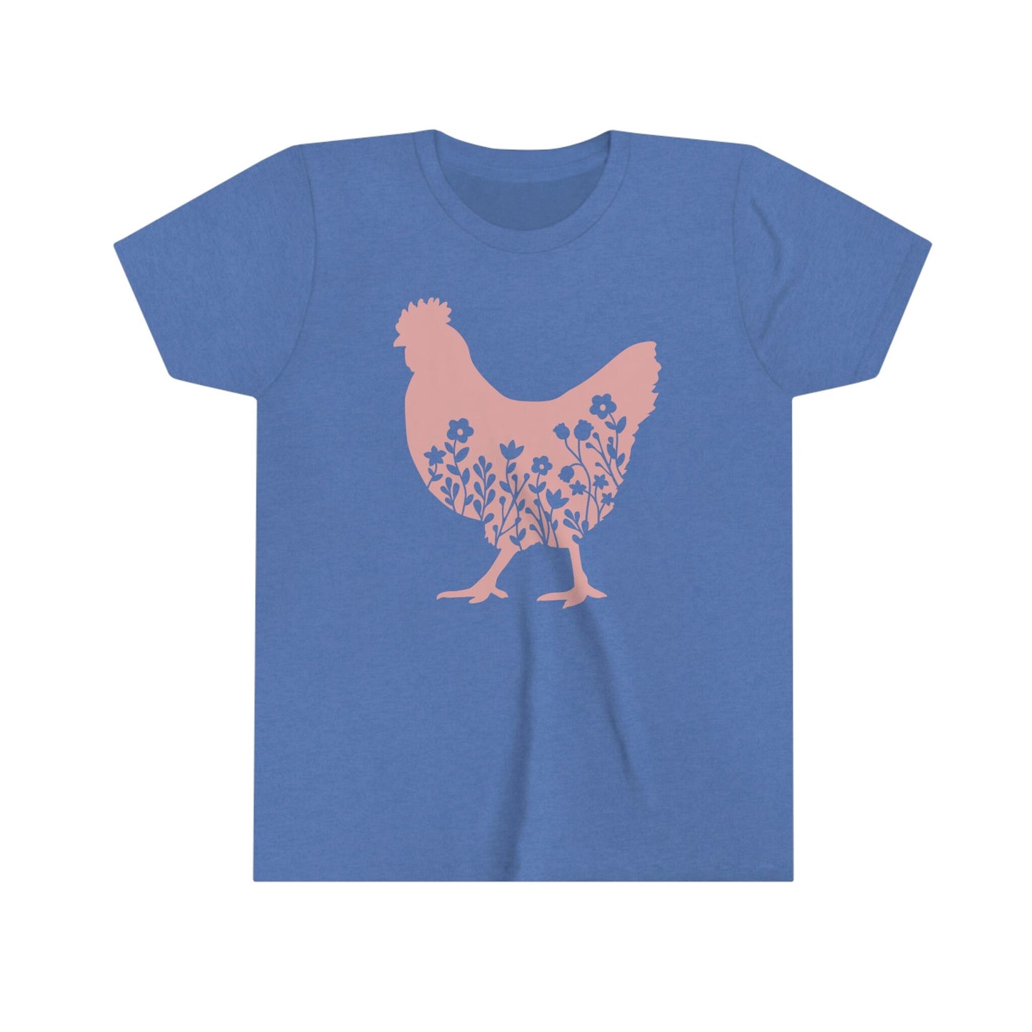 Floral Chicken Youth Short Sleeve Tee