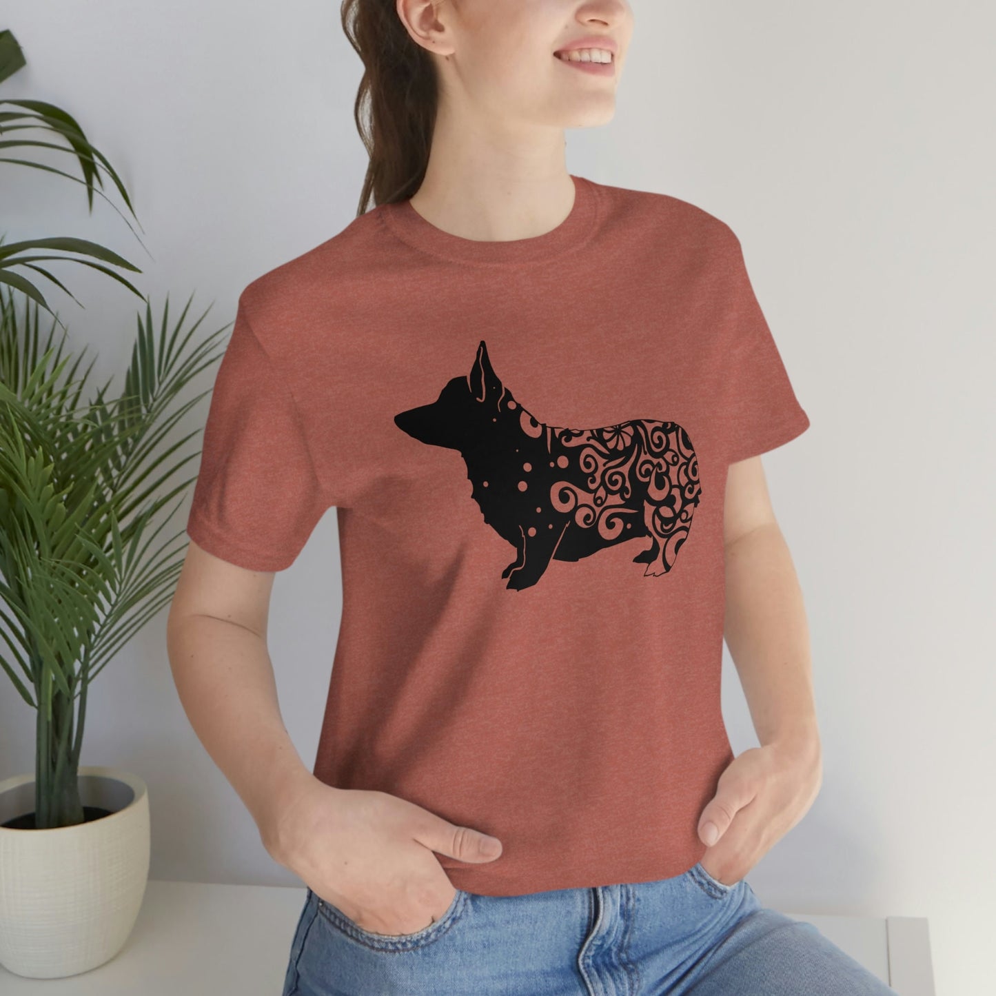 Corgi Mandala Unisex Jersey Short Sleeve Tee