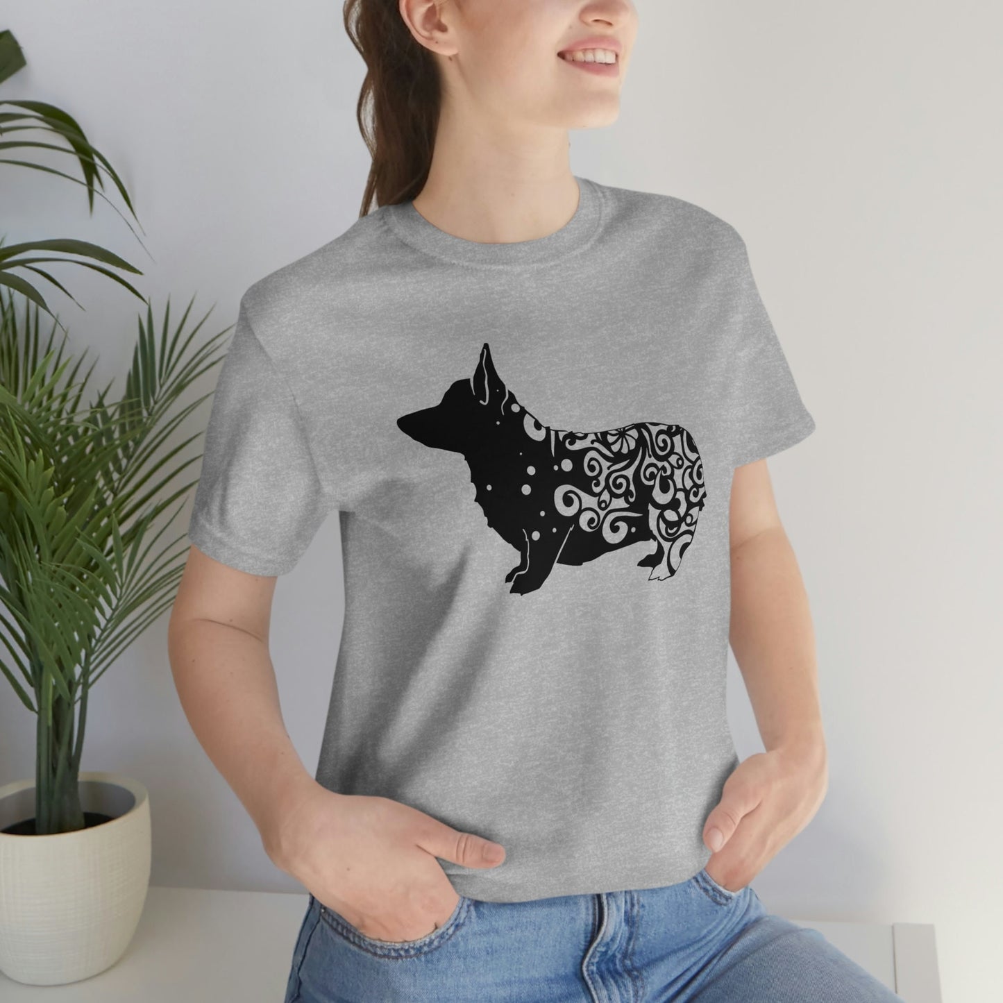 Corgi Mandala Unisex Jersey Short Sleeve Tee