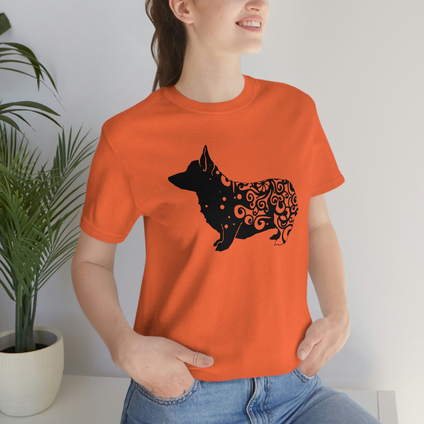 Corgi Mandala Unisex Jersey Short Sleeve Tee