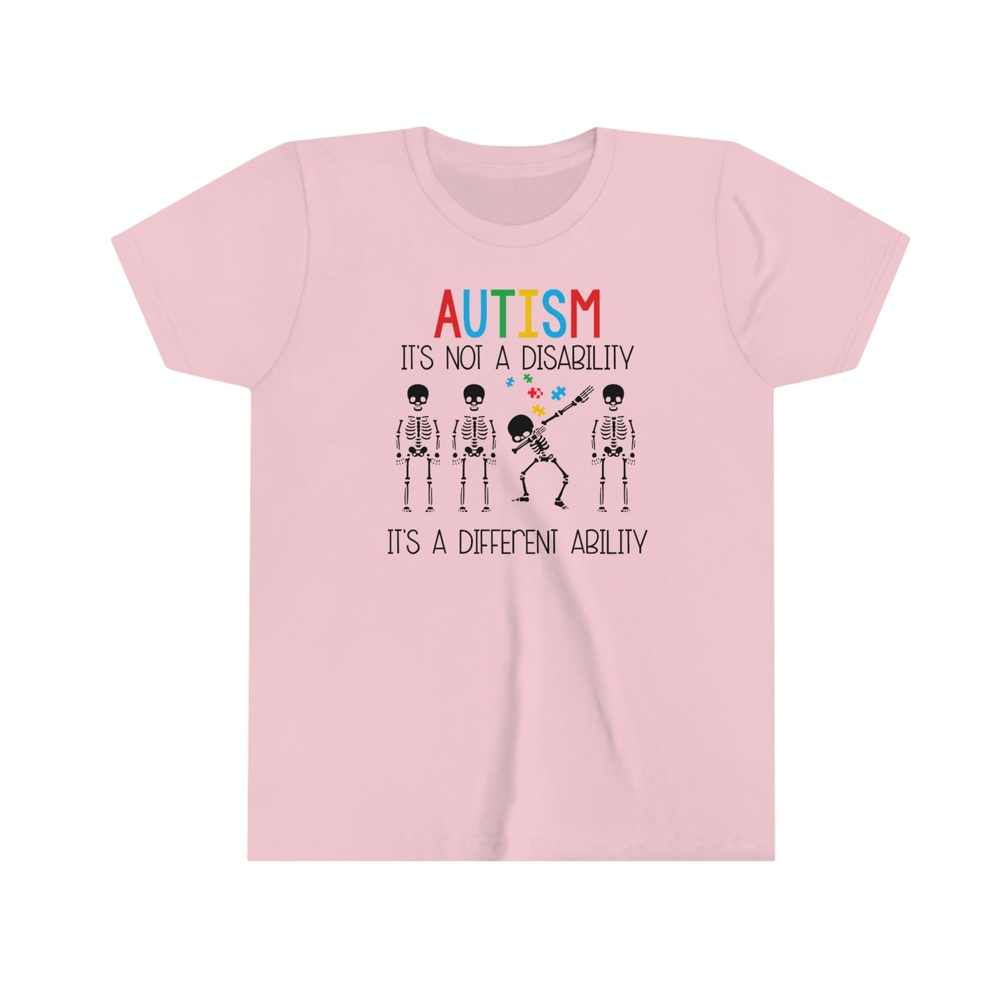 Autism - It's not a Disability - It's a Different Ability Youth Short Sleeve Tee