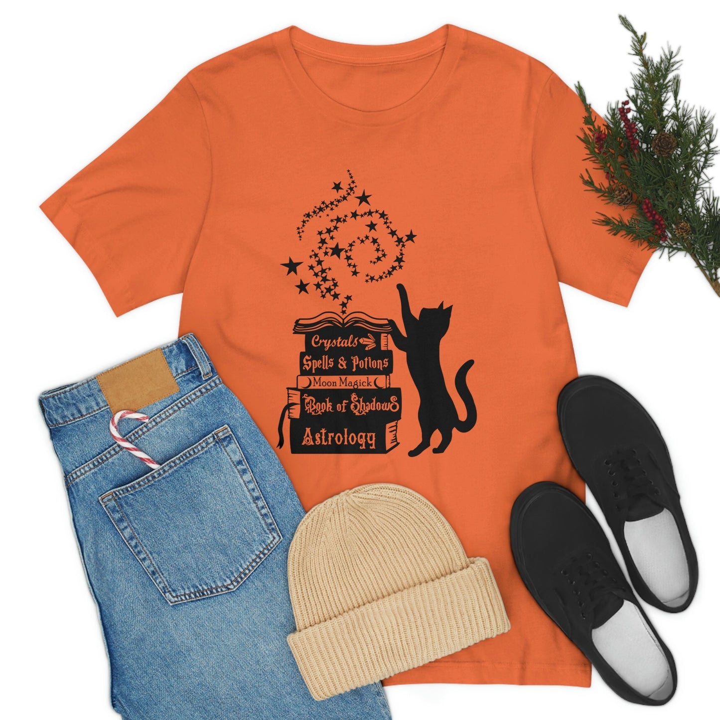 Hocus Pocus Pile of Spell Books Unisex Jersey Short Sleeve Tee