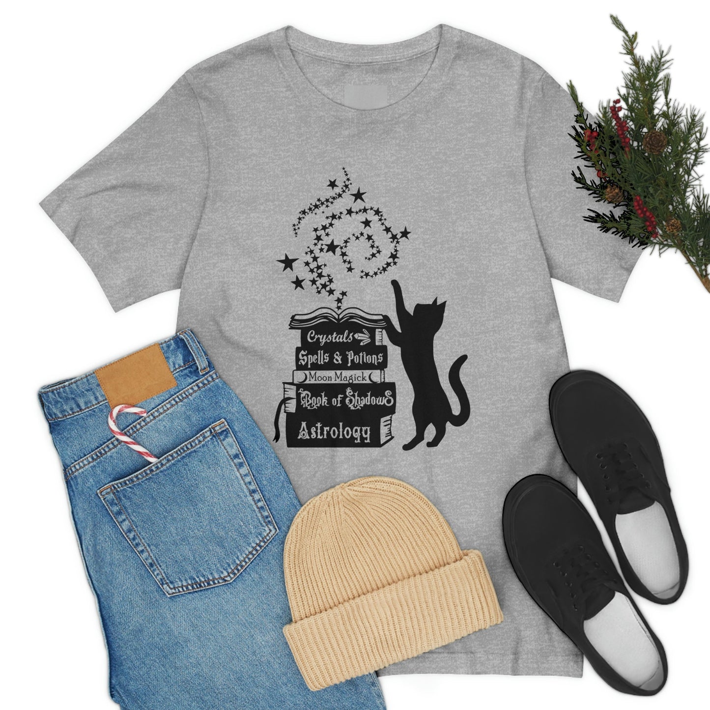 Hocus Pocus Pile of Spell Books Unisex Jersey Short Sleeve Tee