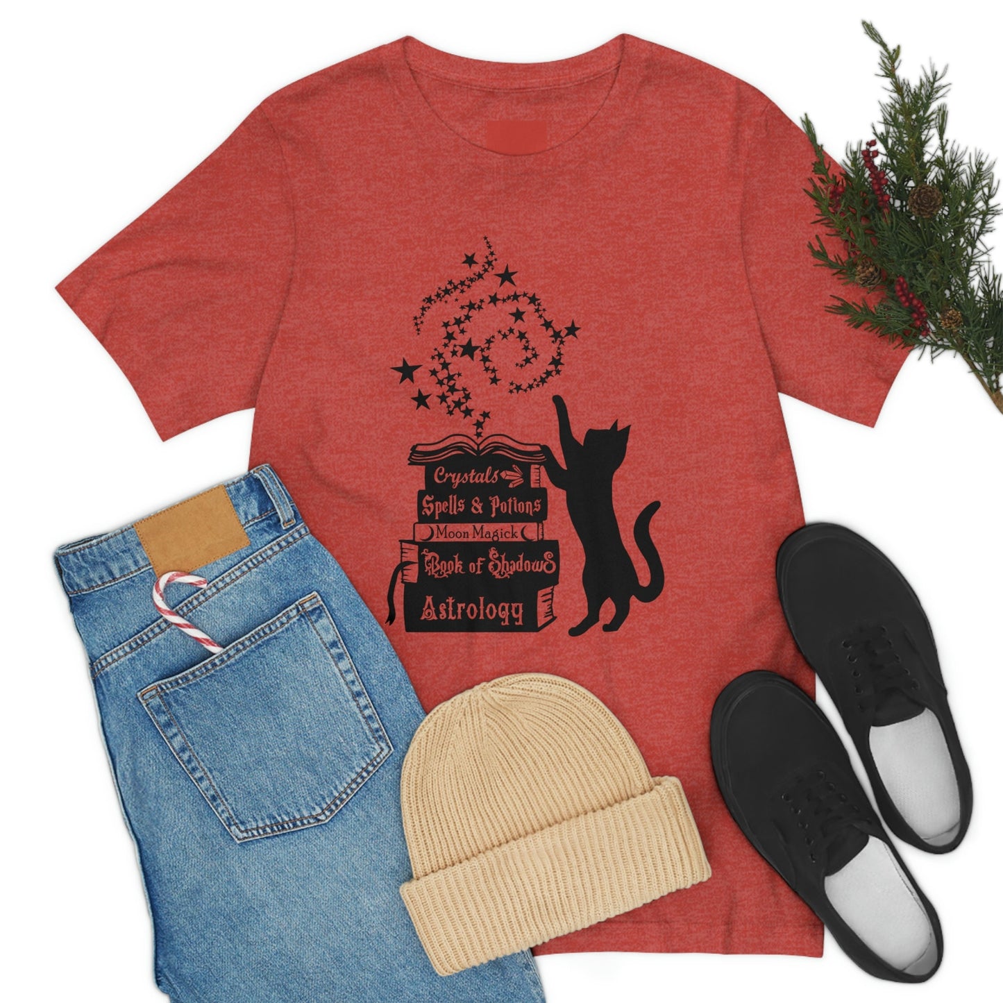 Hocus Pocus Pile of Spell Books Unisex Jersey Short Sleeve Tee