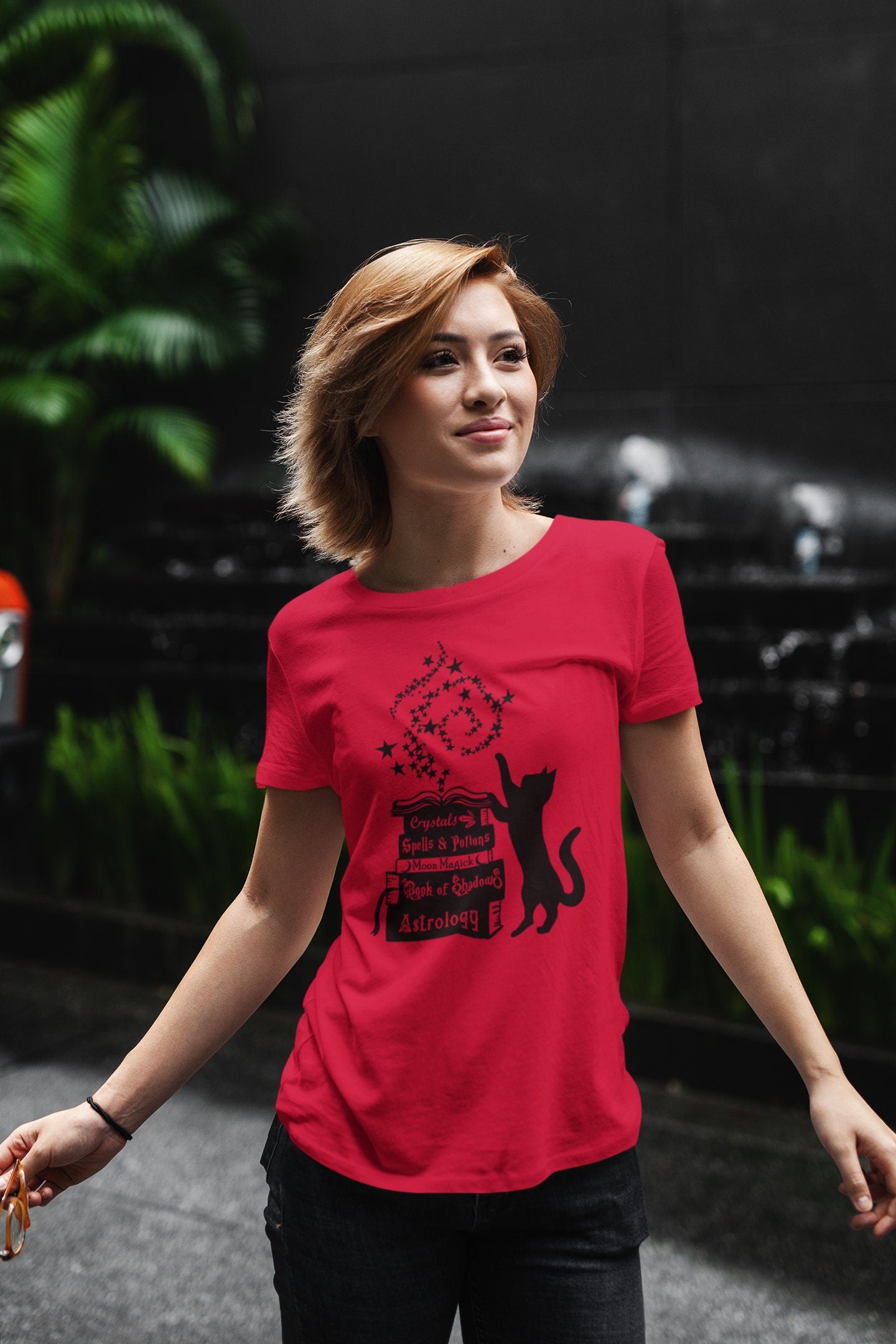 Hocus Pocus Pile of Spell Books Unisex Jersey Short Sleeve Tee