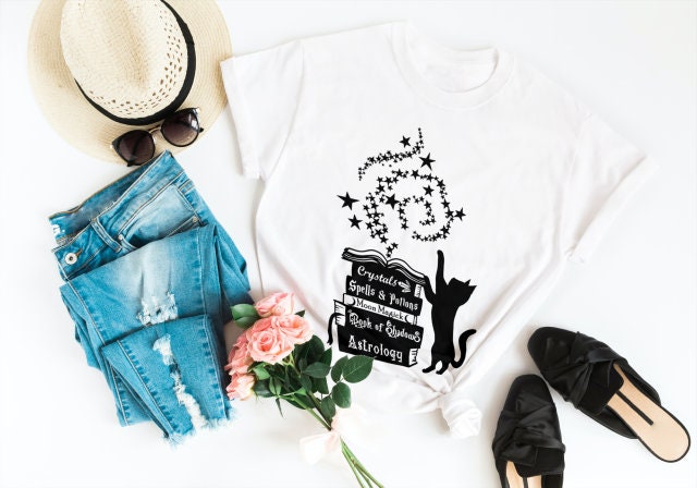 Hocus Pocus Pile of Spell Books Unisex Jersey Short Sleeve Tee