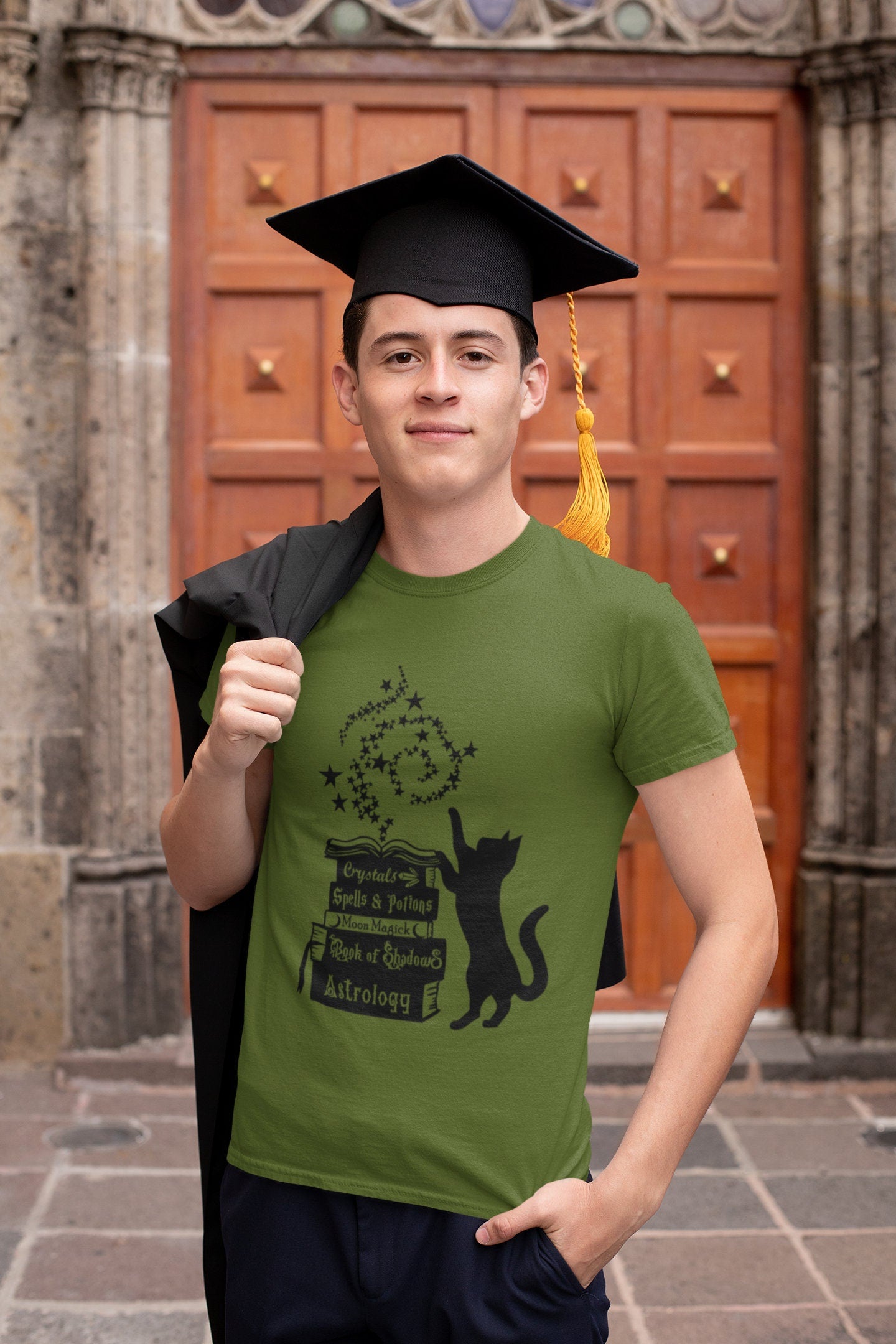 Hocus Pocus Pile of Spell Books Unisex Jersey Short Sleeve Tee