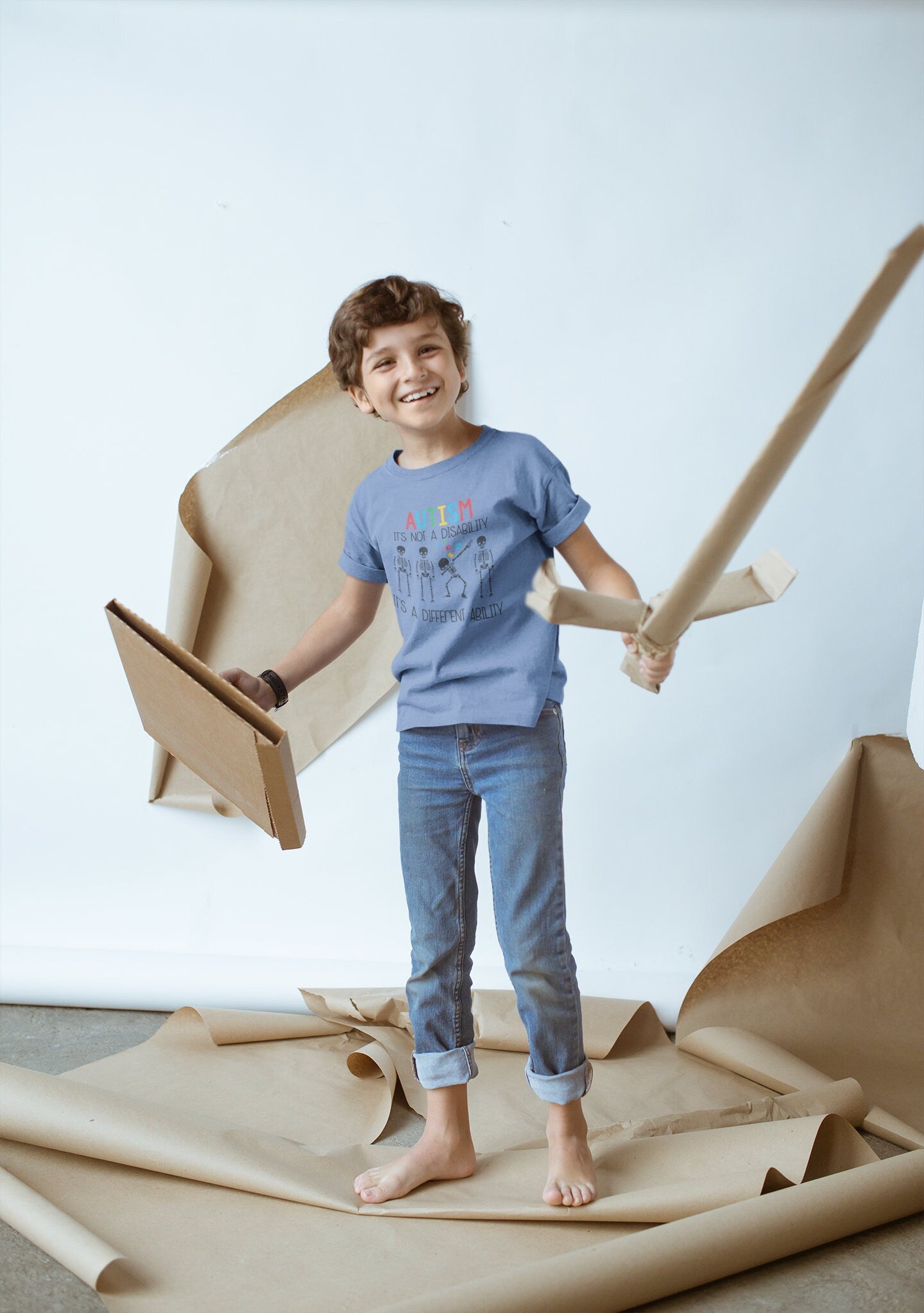 Autism - It's not a Disability - It's a Different Ability Youth Short Sleeve Tee