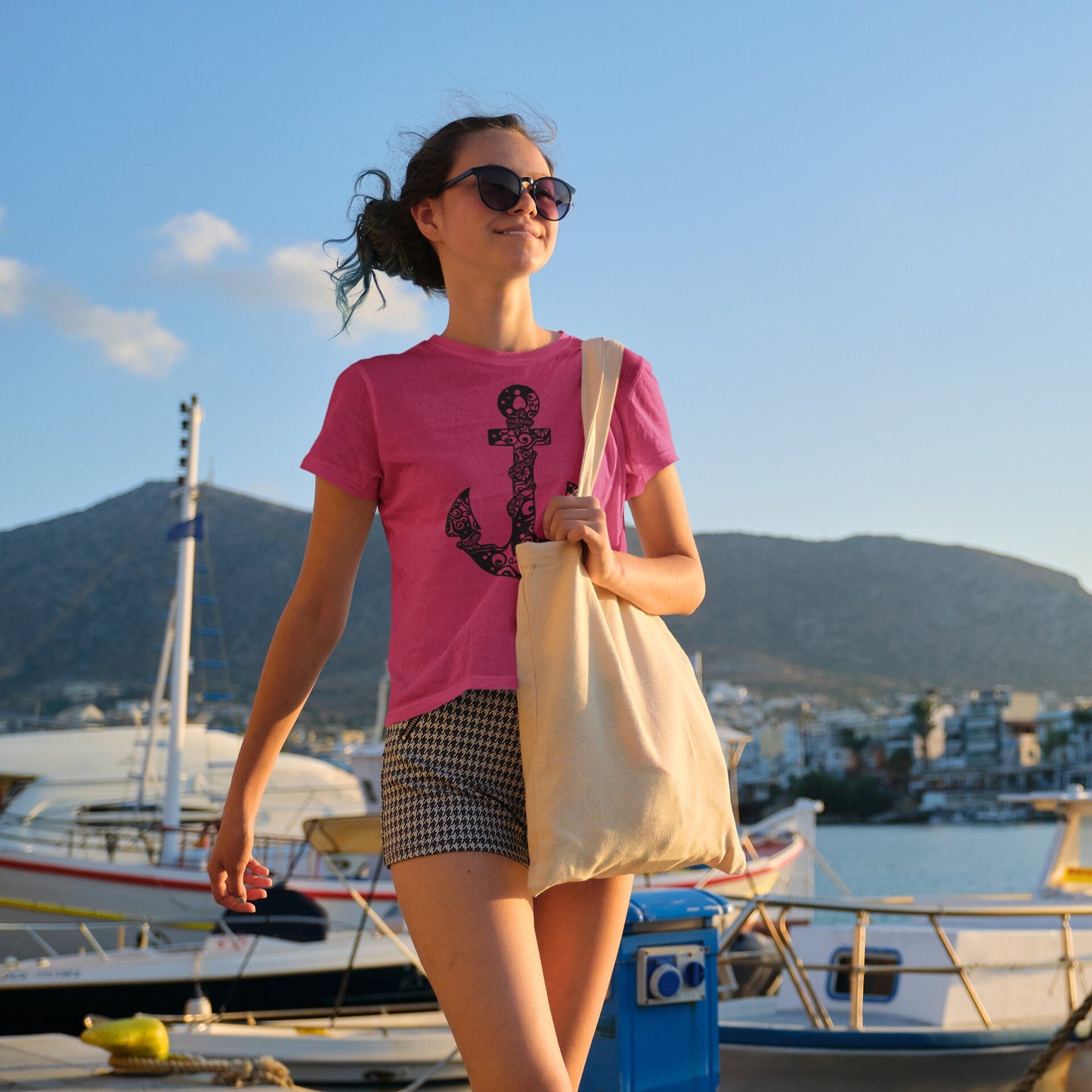Mandala Anchor Unisex Jersey Short Sleeve Tee