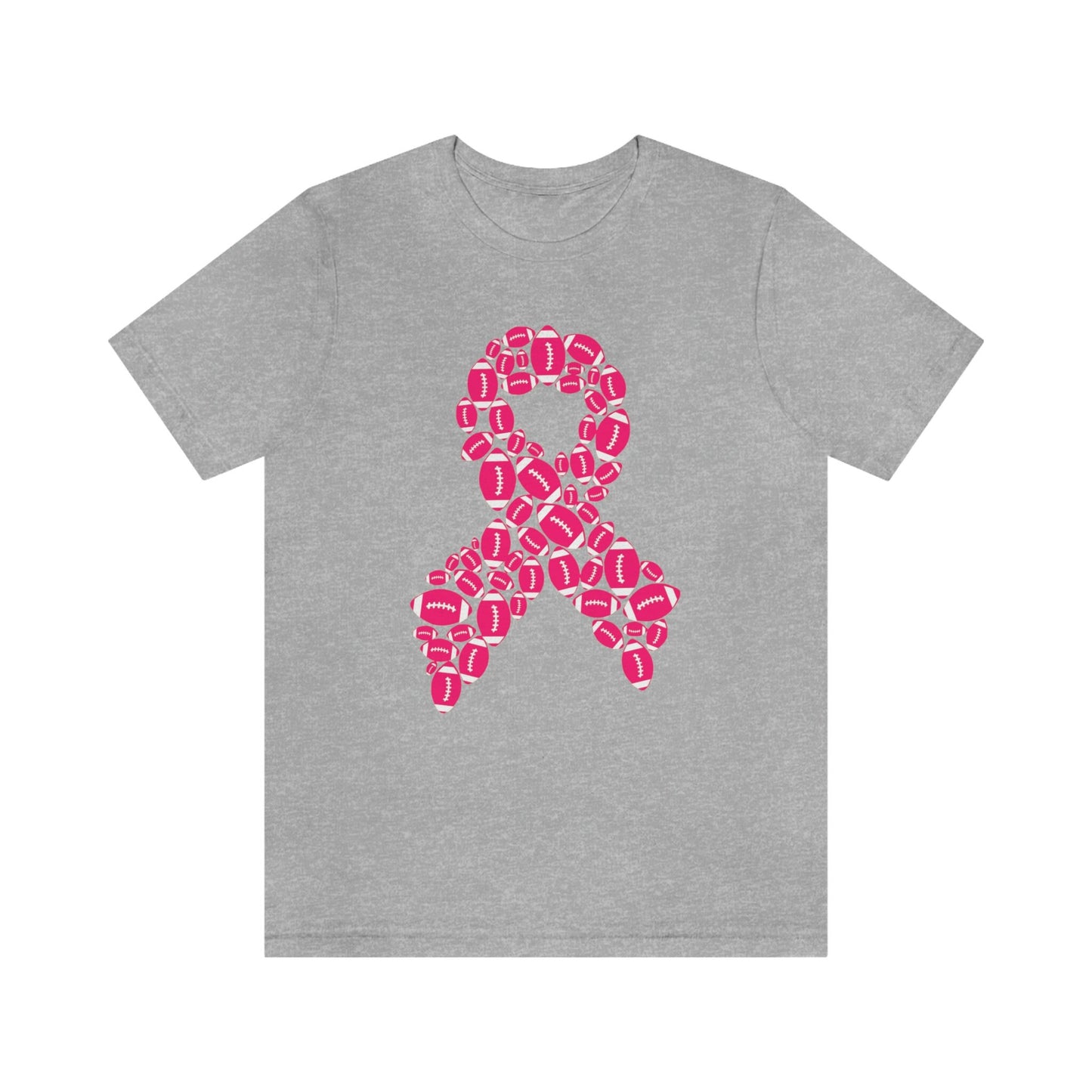 Unisex Football Inspired Breast Cancer Support Jersey Short Sleeve Tee