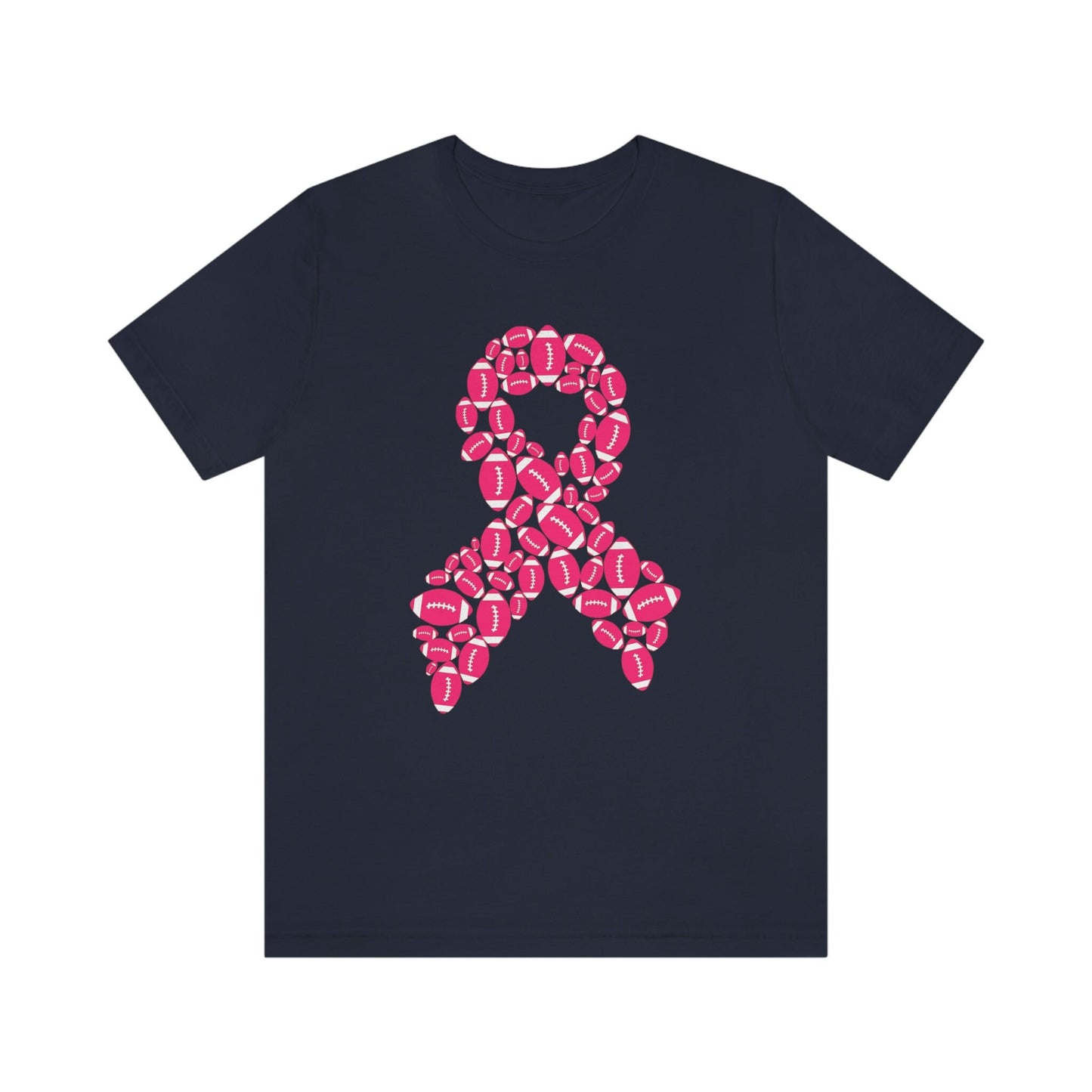 Unisex Football Inspired Breast Cancer Support Jersey Short Sleeve Tee