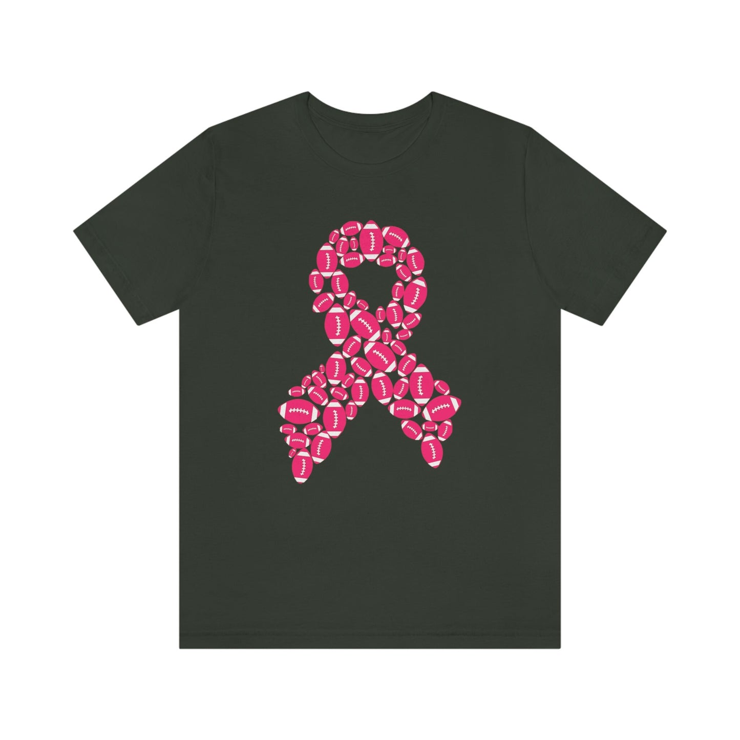 Unisex Football Inspired Breast Cancer Support Jersey Short Sleeve Tee