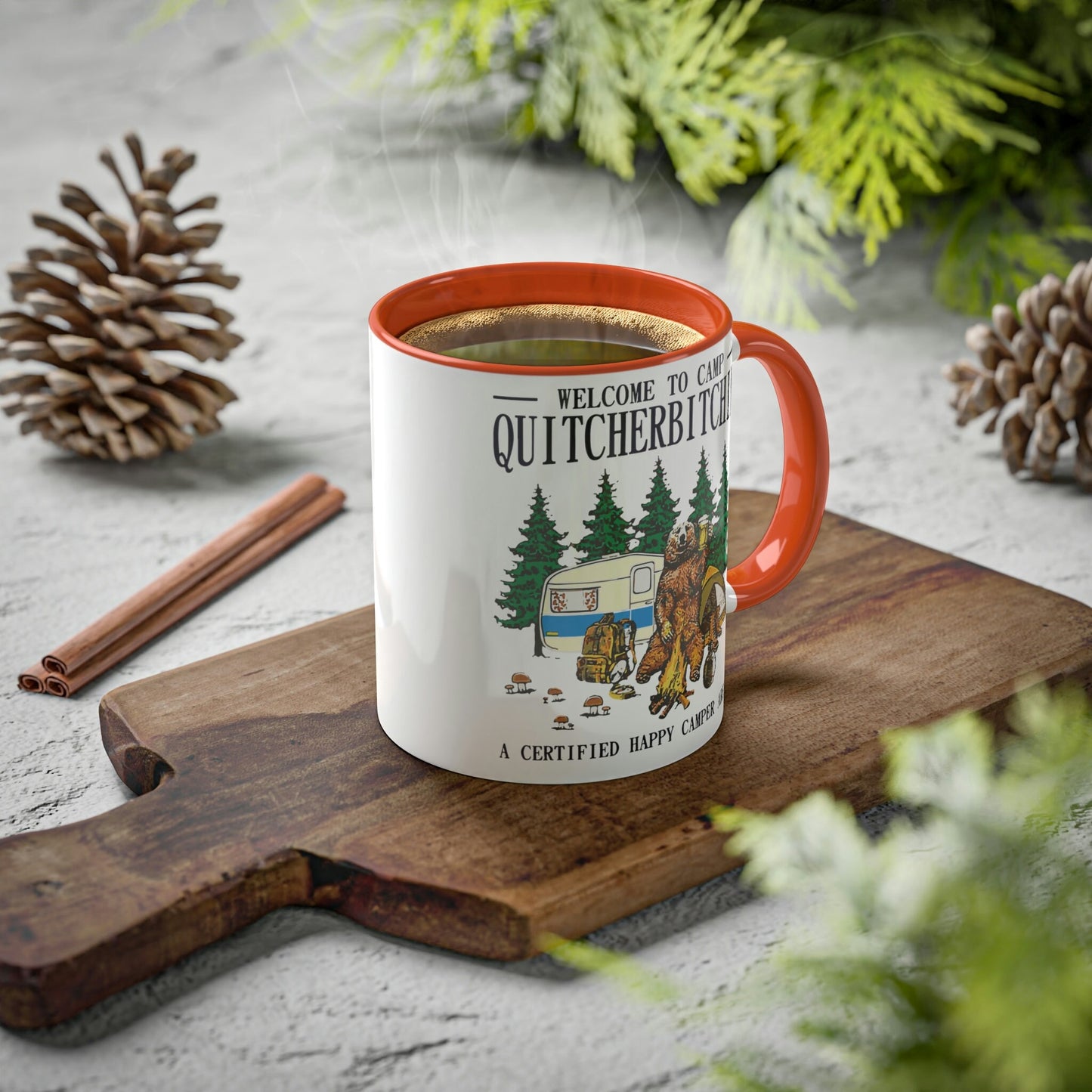 Welcome to Camp Quitcherbitchin, Colorful Mugs, 11oz