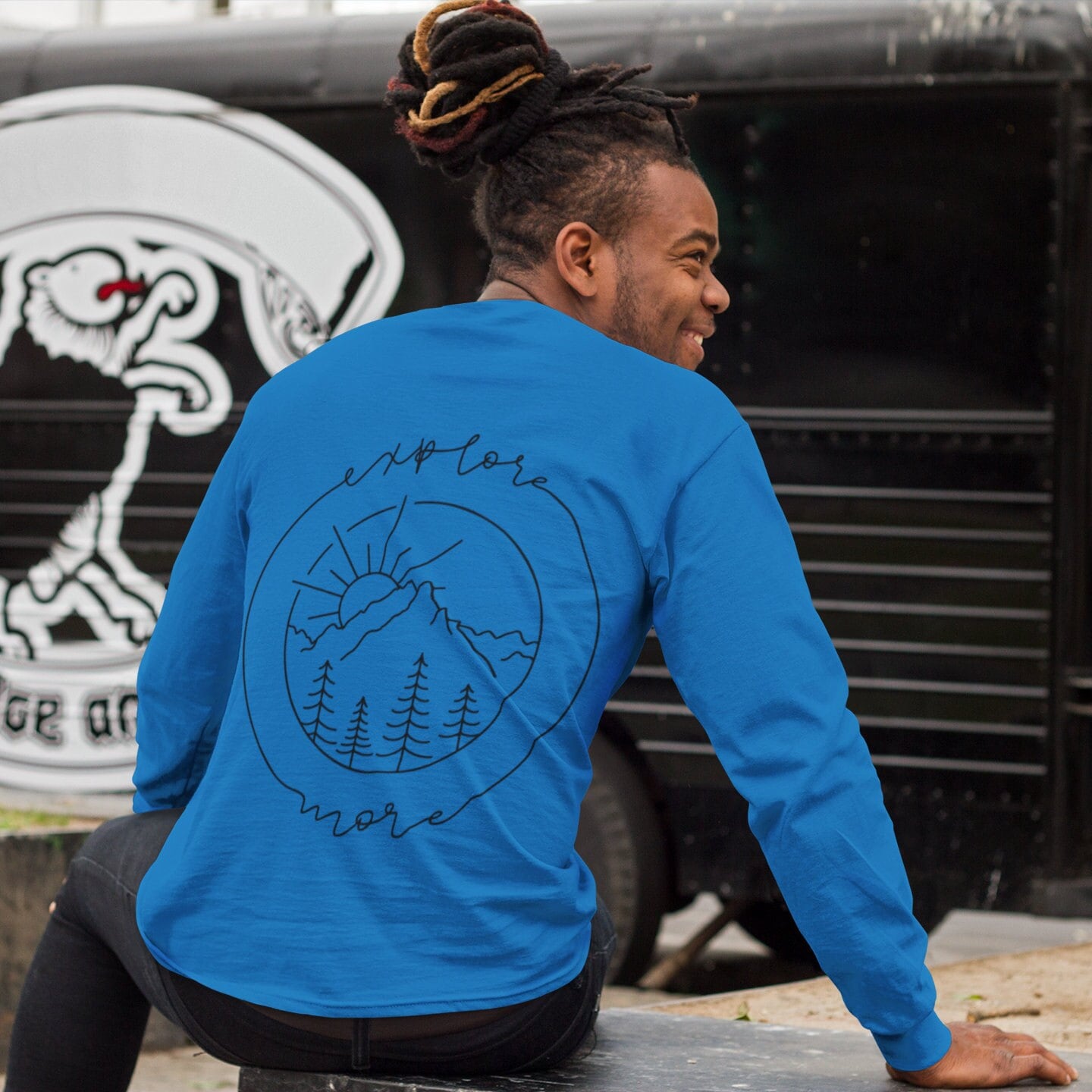 Explore More back printed Unisex Jersey Long Sleeve Tee