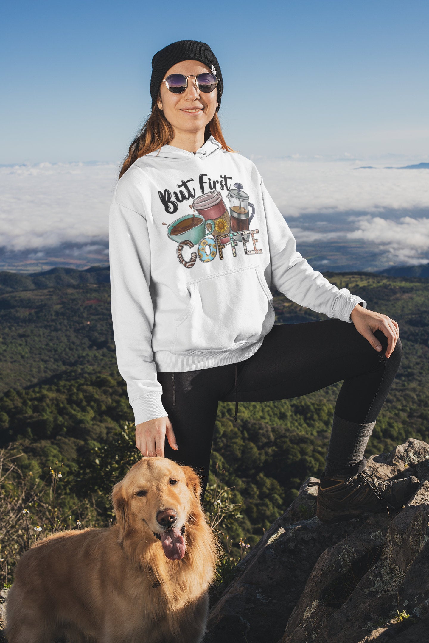 But First Coffee Unisex Sponge Fleece Pullover Hoodie