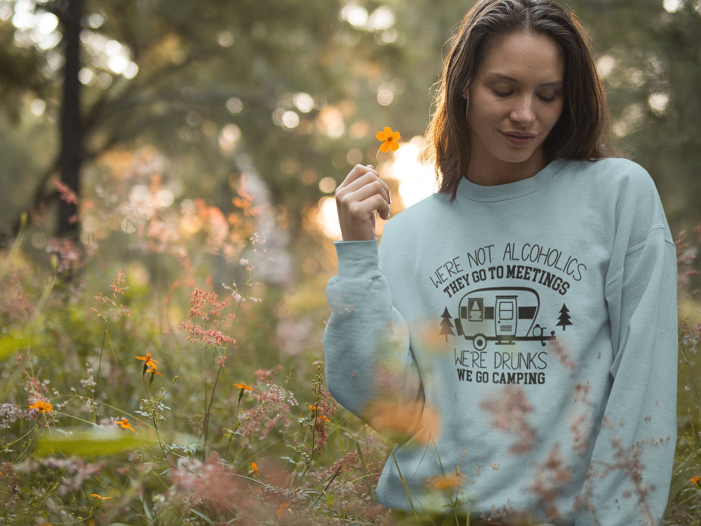We go Camping Unisex Heavy Blend Crewneck Sweatshirt