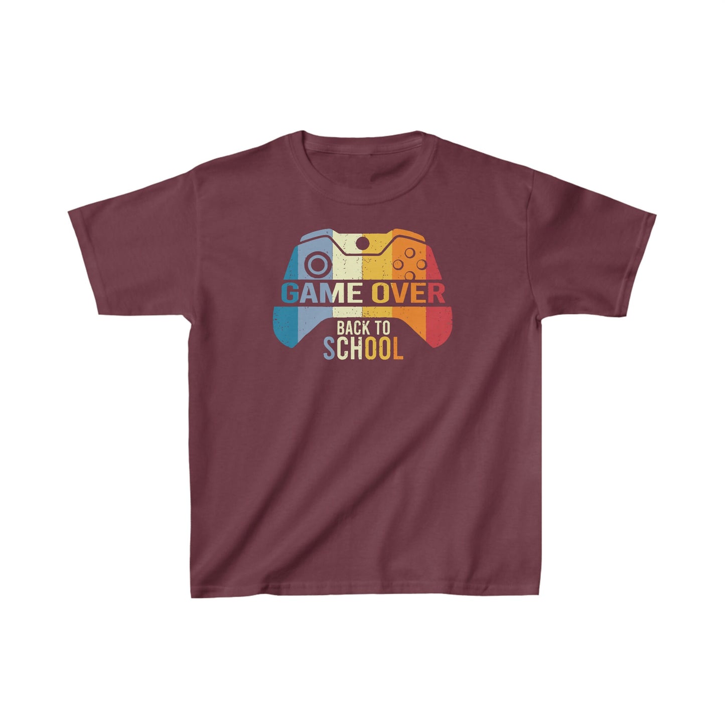 Kids Game Over - Back to School Heavy Cotton Tee