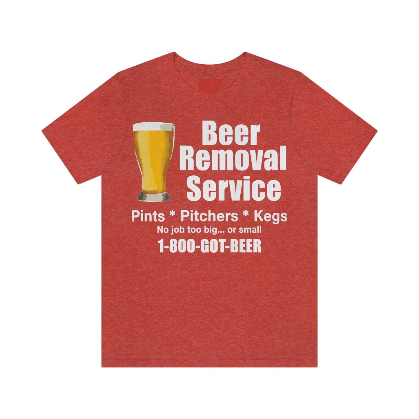Mens Beer Removal Service Jersey Short Sleeve Tee