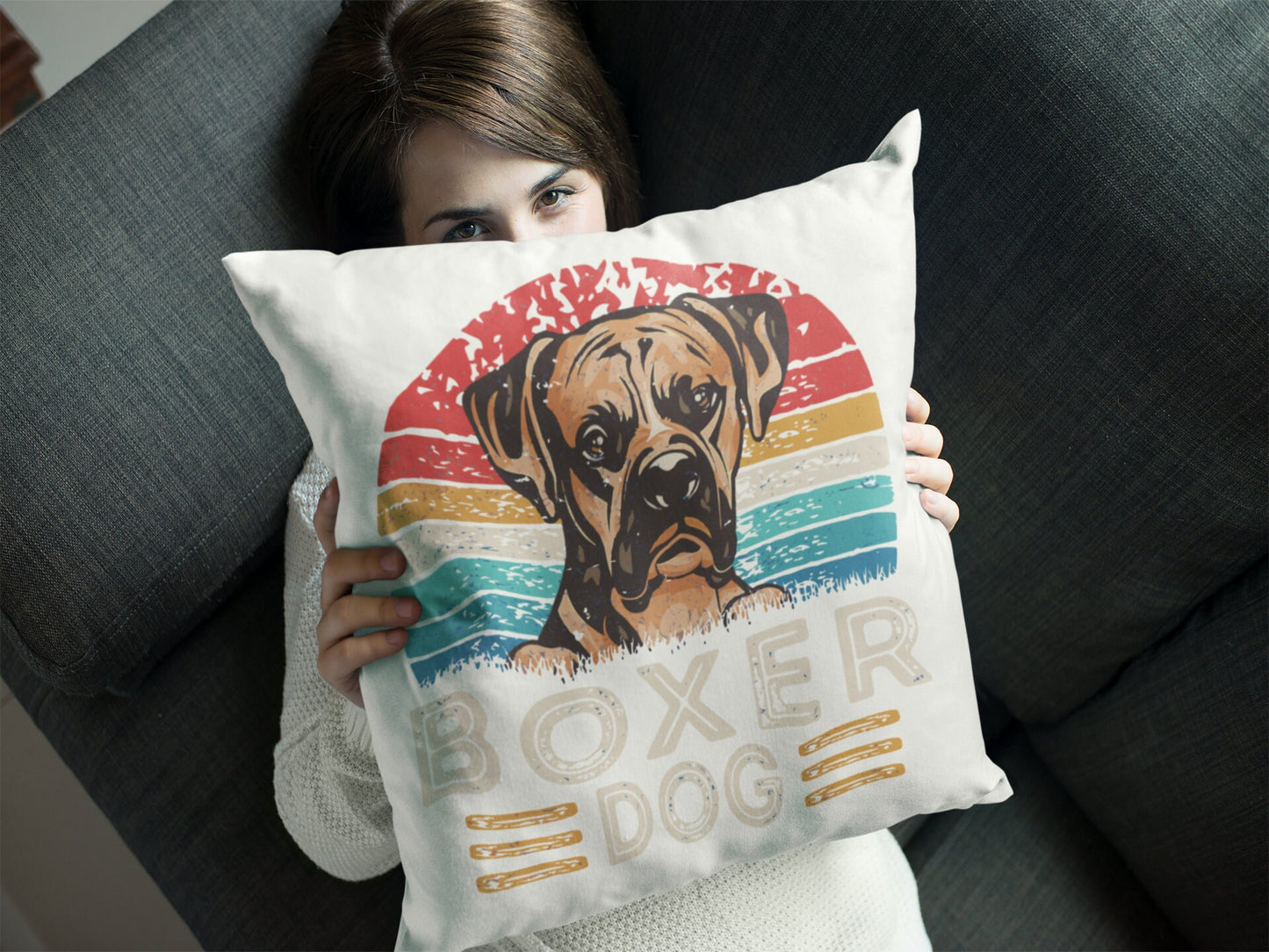 If you are a Boxer Lover, you just know! Spun Polyester Square Pillow
