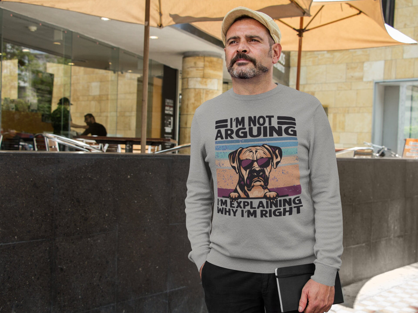 Boxer Dog Not Arguing, I'm Explaining Why I'm Right Unisex Heavy Blend Crewneck Sweatshirt