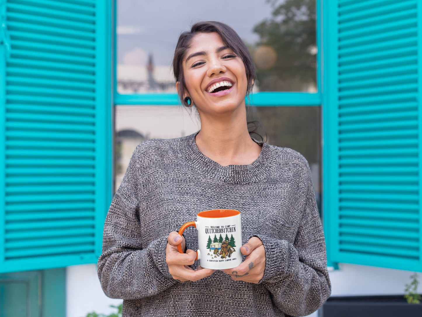 Welcome to Camp Quitcherbitchin, Colorful Mugs, 11oz