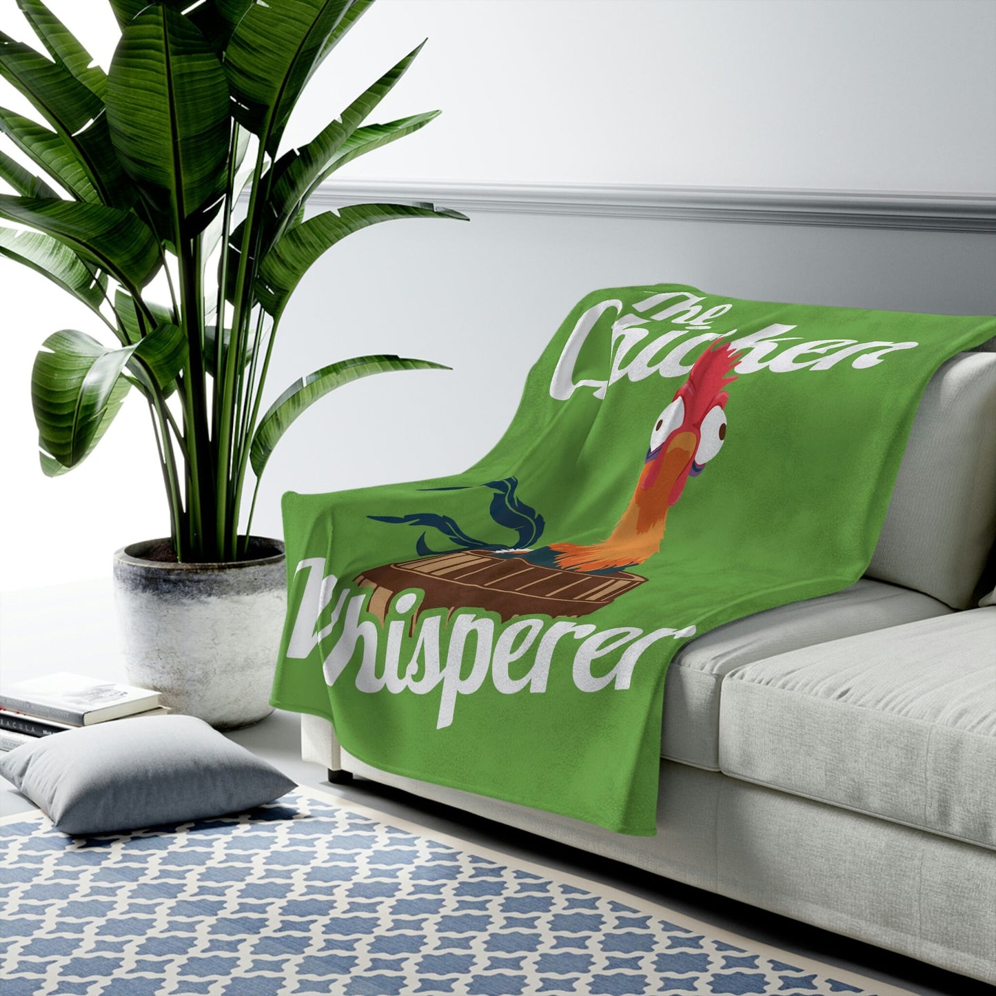The Chicken Whisperer Velveteen Plush Blanket