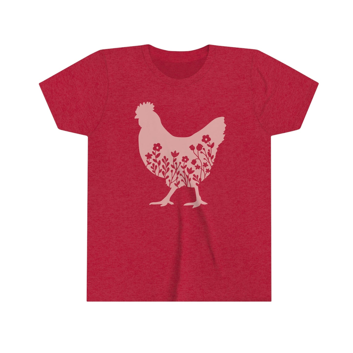 Floral Chicken Youth Short Sleeve Tee