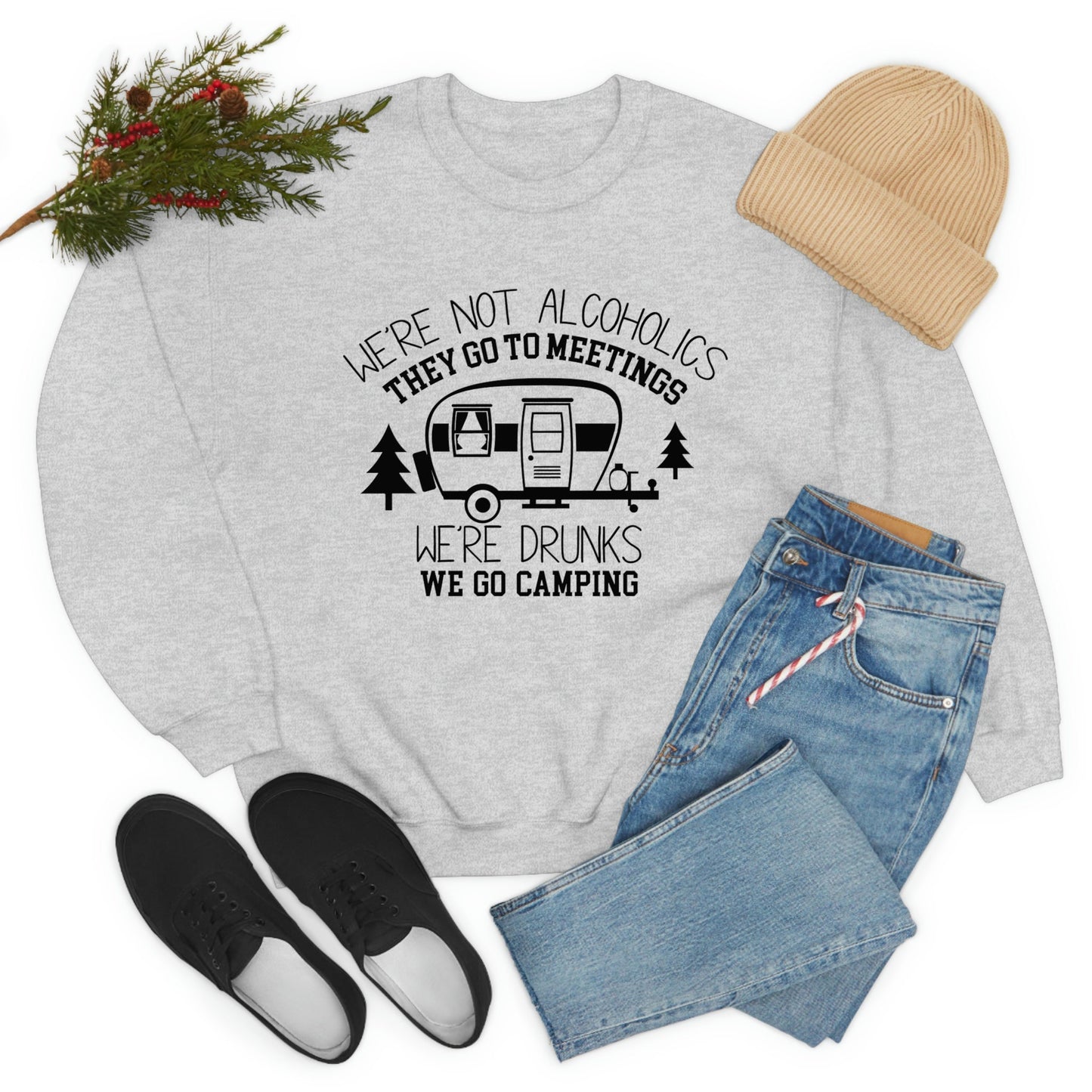 We go Camping Unisex Heavy Blend Crewneck Sweatshirt