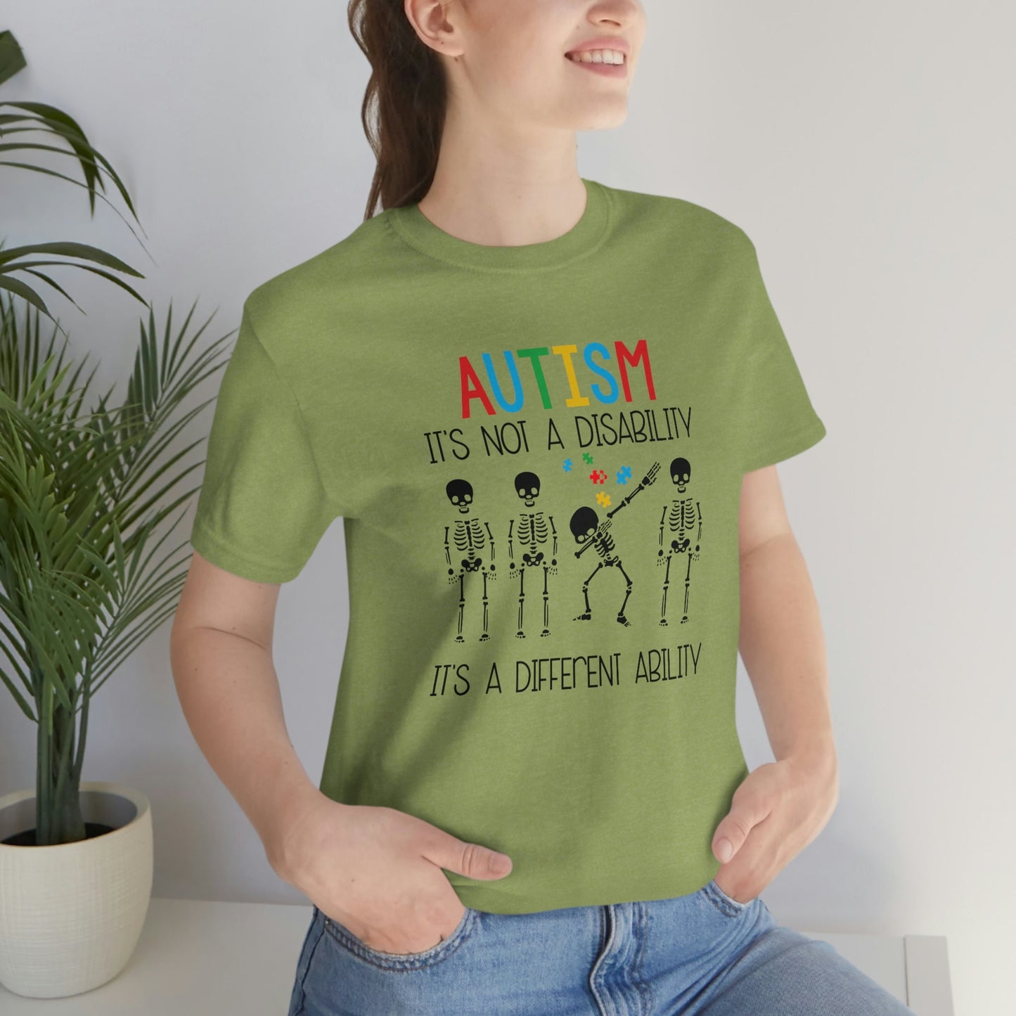 Autism - It's Not a Disability - its a Different Ability Unisex Jersey Short Sleeve Tee