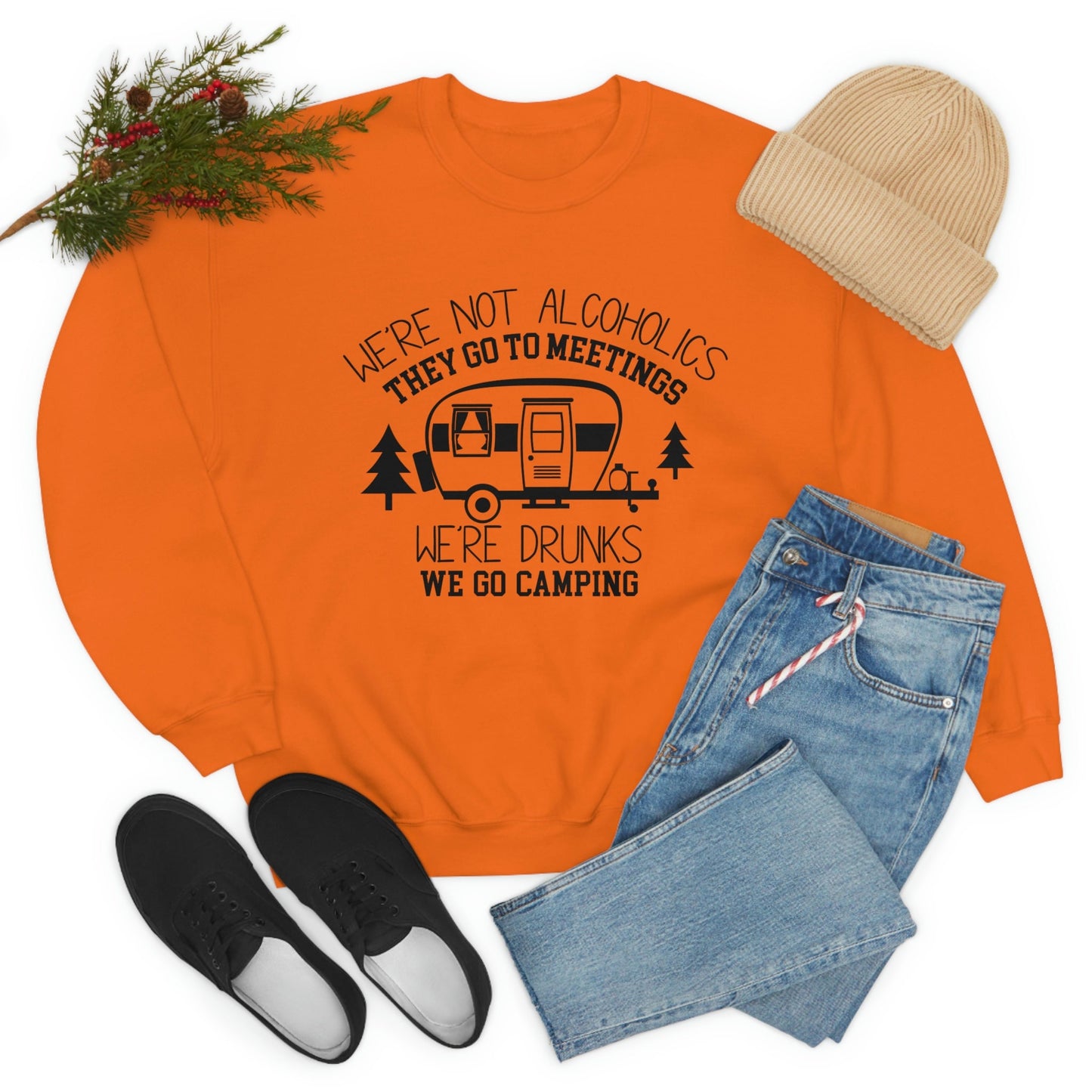 We go Camping Unisex Heavy Blend Crewneck Sweatshirt
