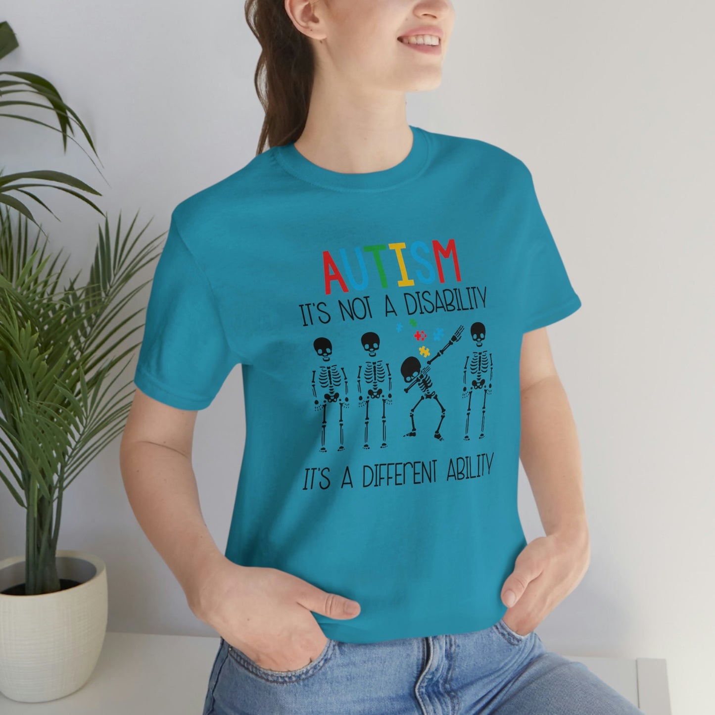 Autism - It's Not a Disability - its a Different Ability Unisex Jersey Short Sleeve Tee