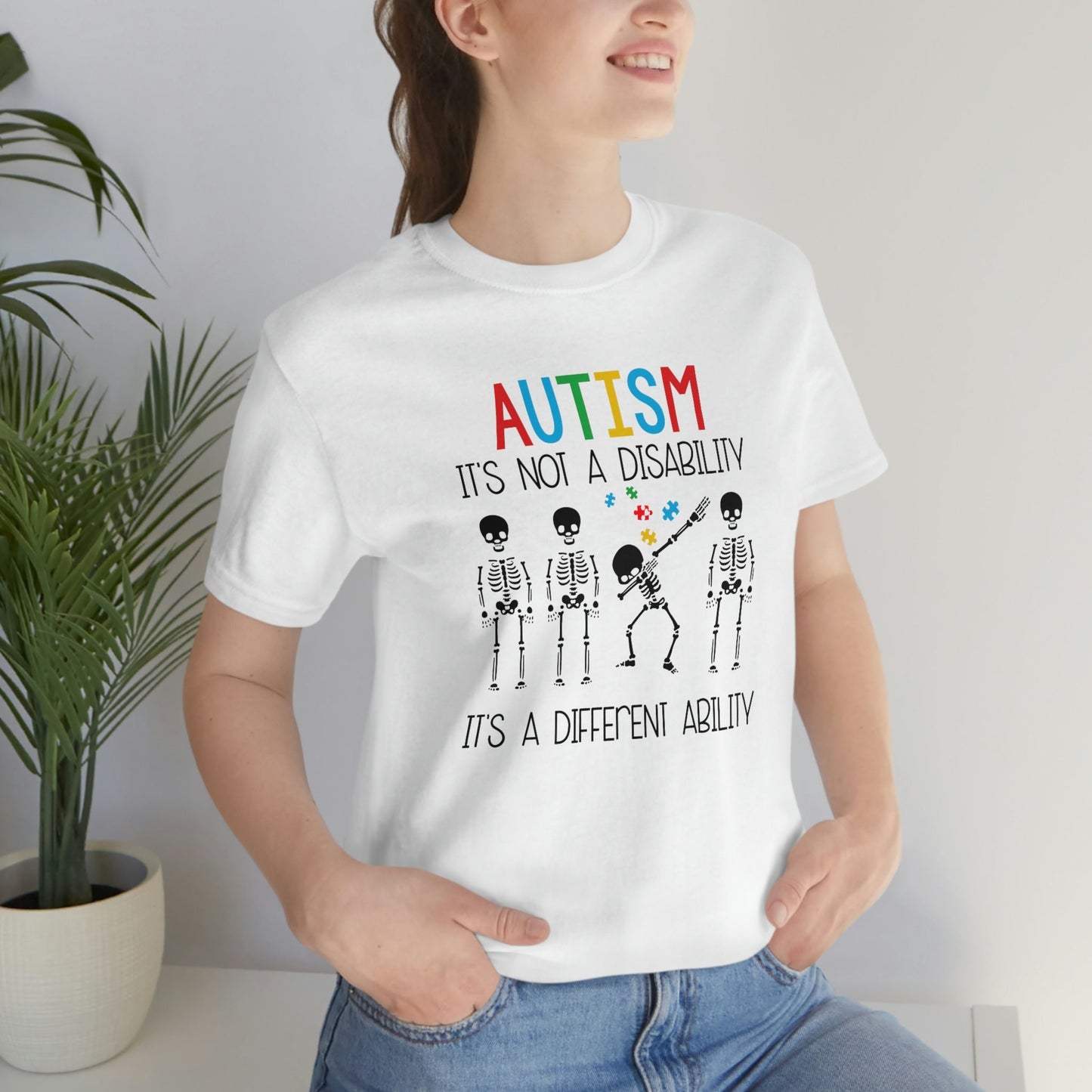 Autism - It's Not a Disability - its a Different Ability Unisex Jersey Short Sleeve Tee