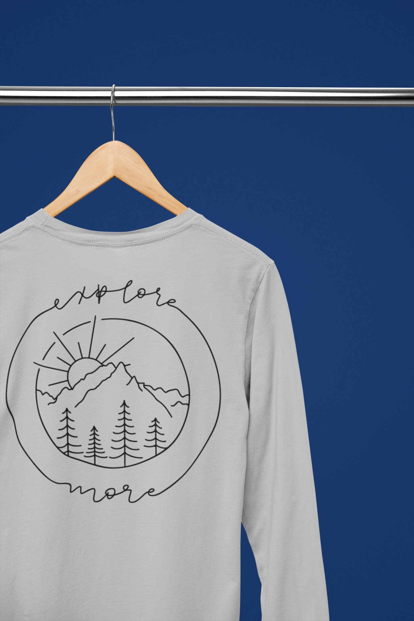 Explore More back printed Unisex Jersey Long Sleeve Tee