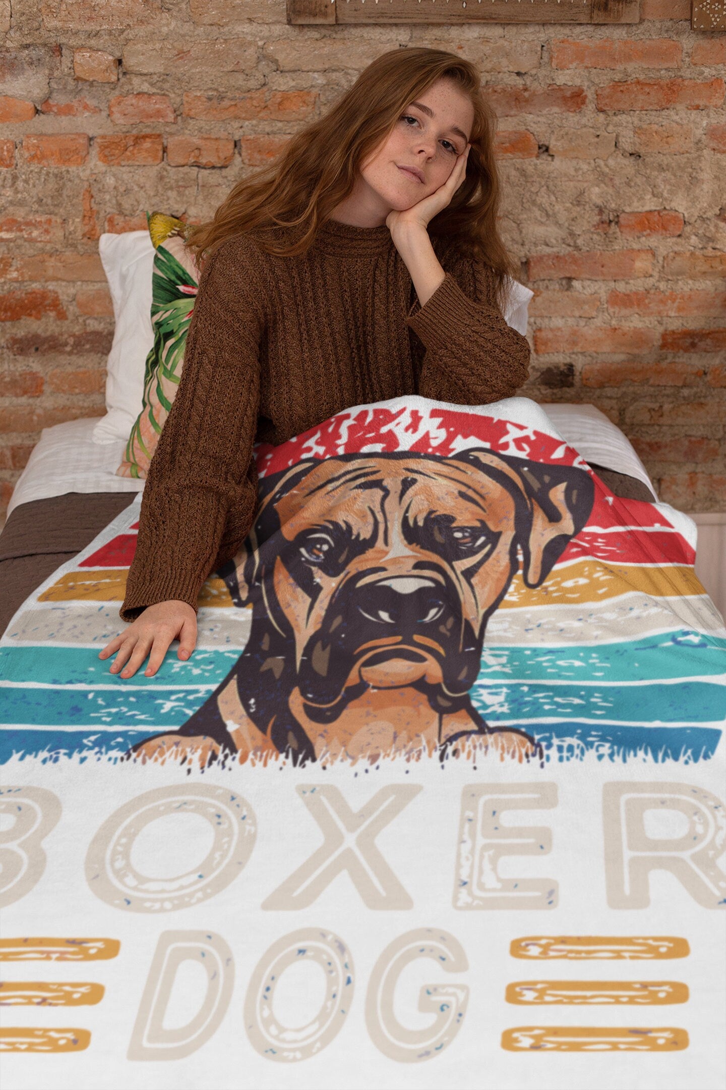 If you are a Boxer Lover, you just know!  Velveteen Plush Blanket
