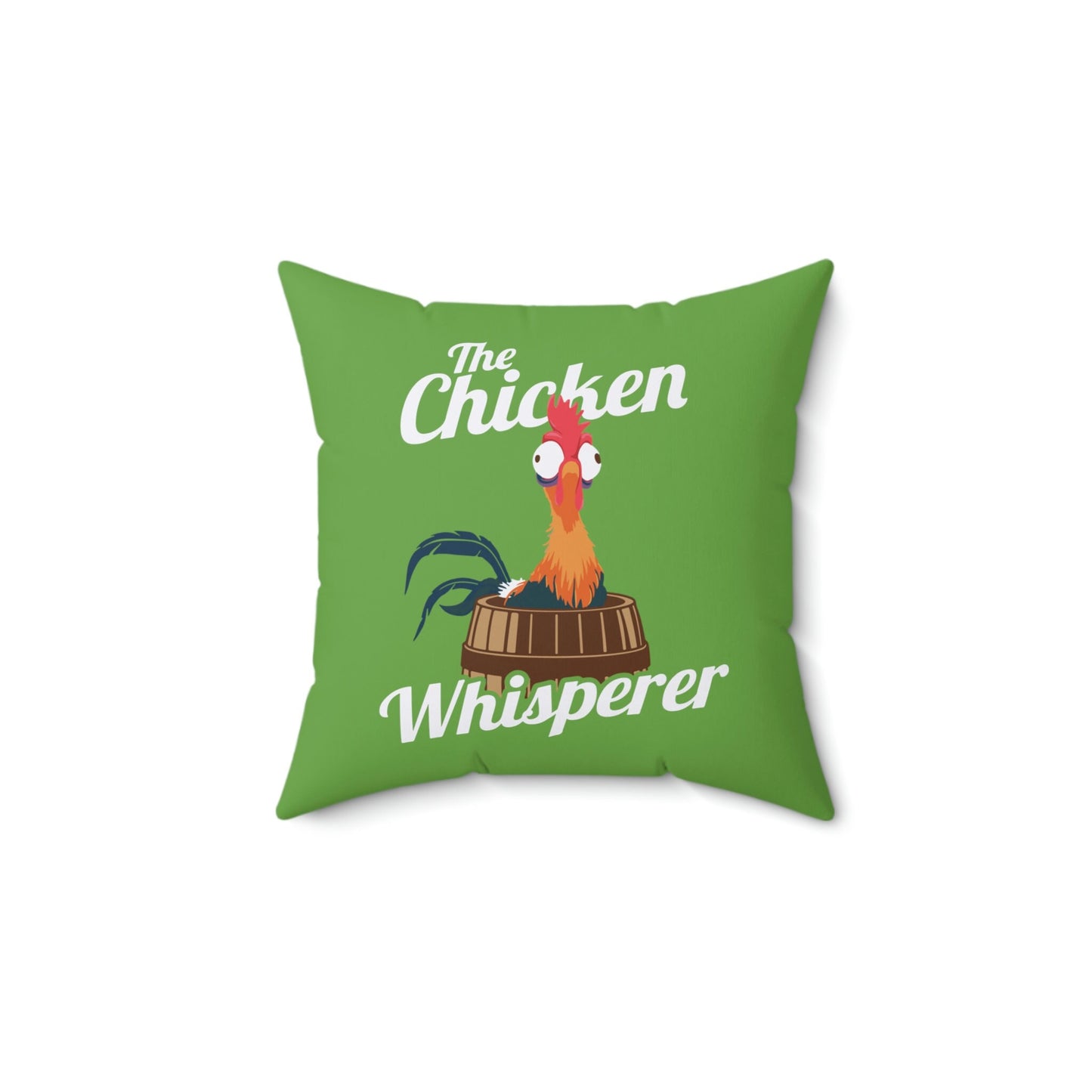 Chicken Whisperer Spun Polyester Square Pillow