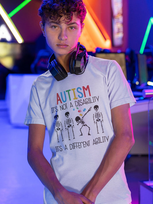 Autism - It's not a Disability - It's a Different Ability Youth Short Sleeve Tee