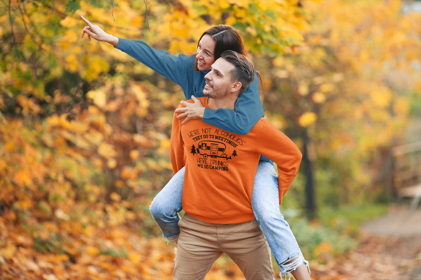 We go Camping Unisex Heavy Blend Crewneck Sweatshirt