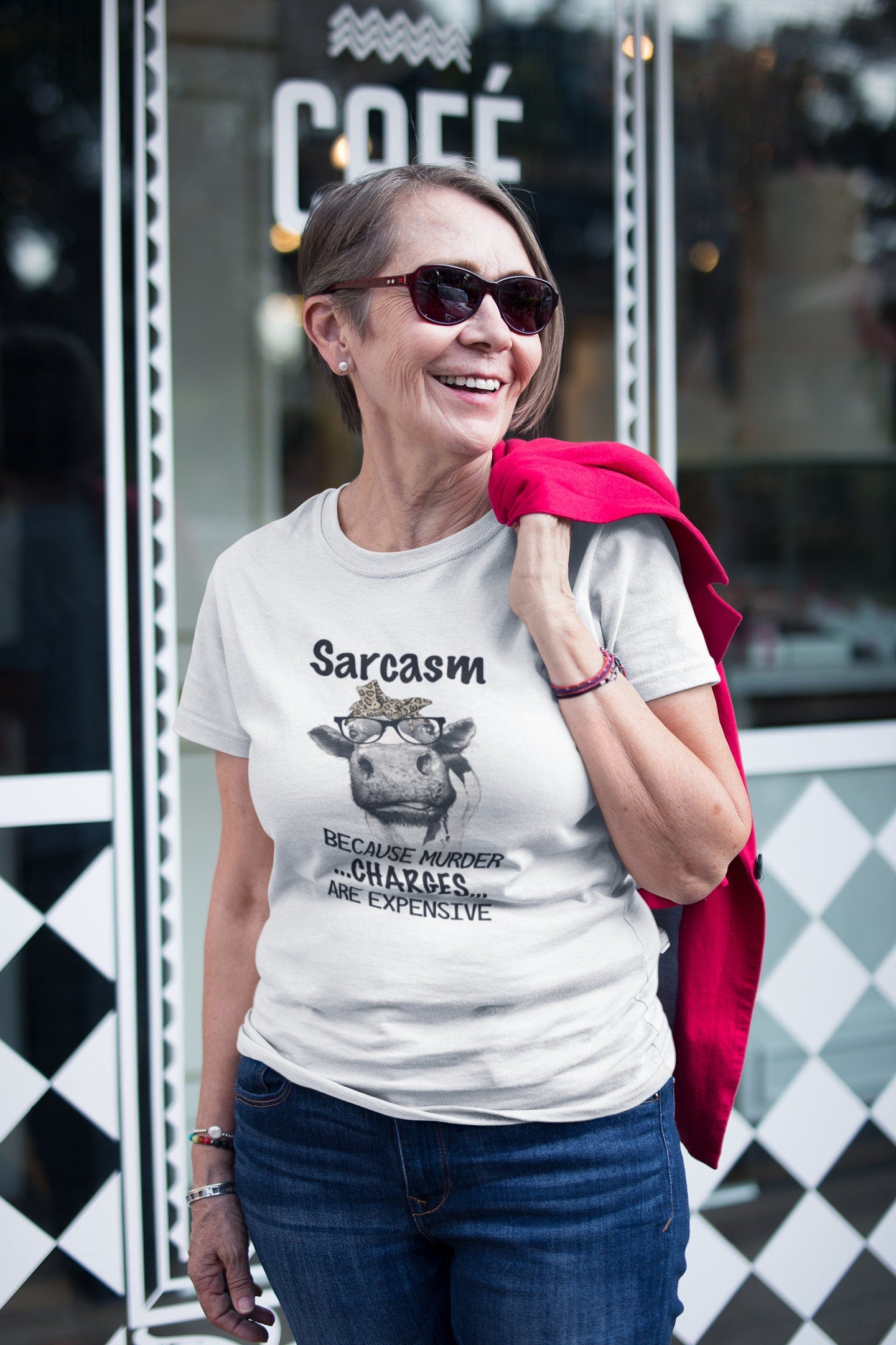 Sarcasm because Murder Charges are Expensive Humorous Unisex Jersey Short Sleeve Tee