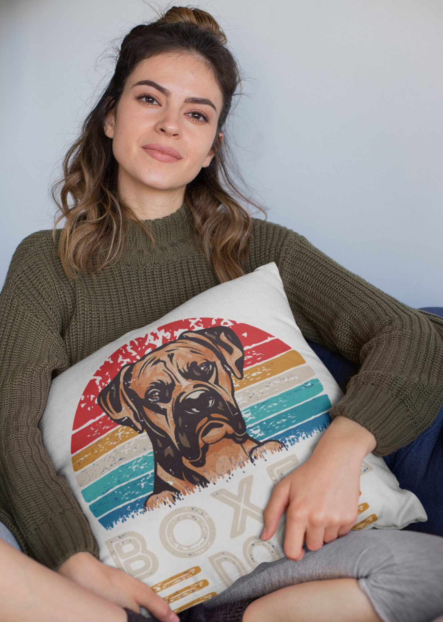 If you are a Boxer Lover, you just know! Spun Polyester Square Pillow