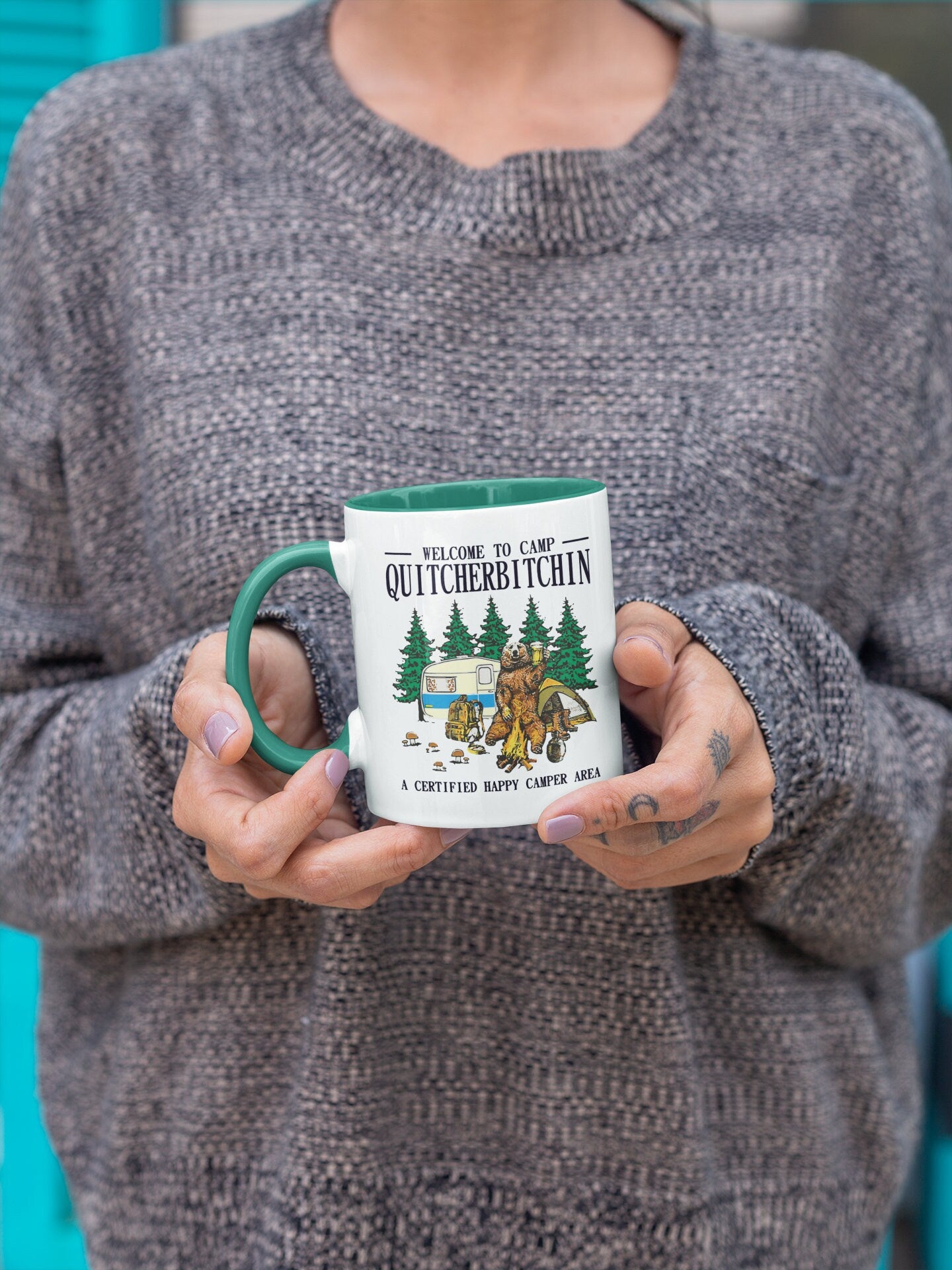 Welcome to Camp Quitcherbitchin, Colorful Mugs, 11oz